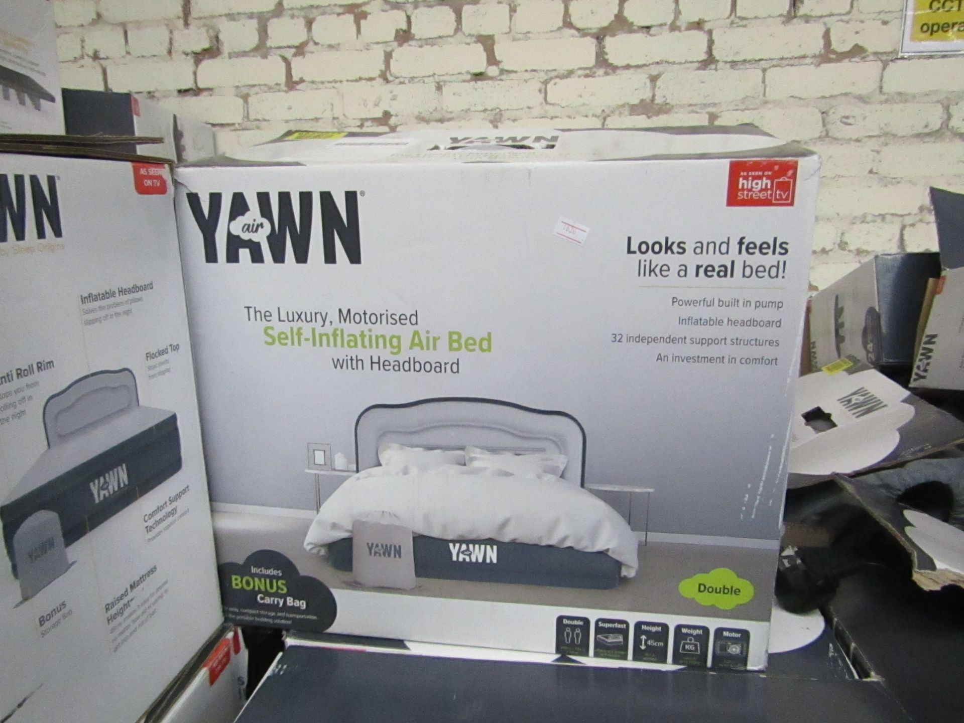 Yawn double Air bed with built in Pump, boxed (box may be damaged), item is unchecked, RRP £69.99 at