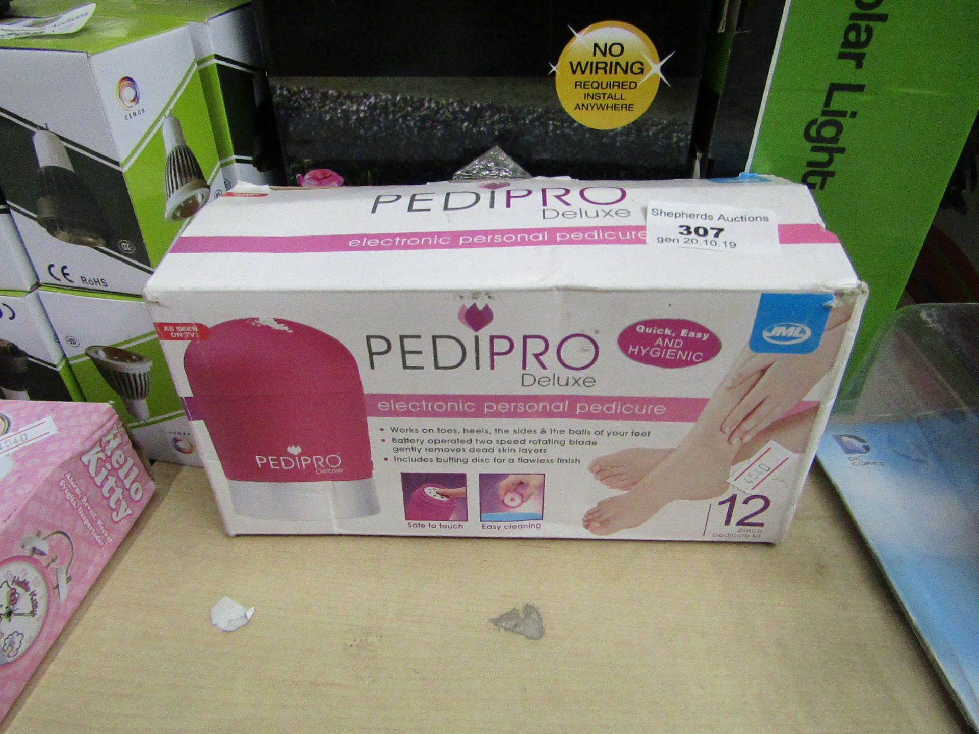 JML Pedi pro deluxe, unchecked and boxed.