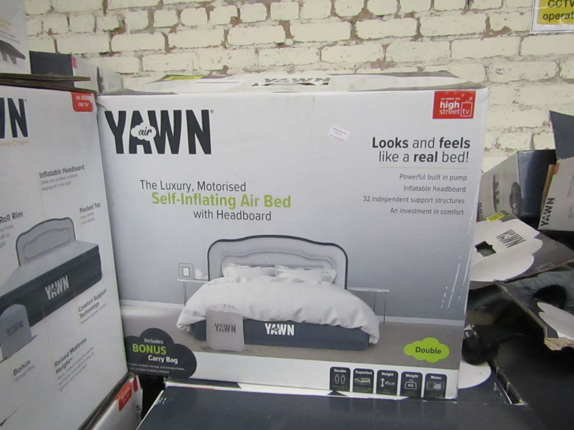 Yawn double Air bed with built in Pump, boxed (box may be damaged), item is unchecked, RRP £69.99 at