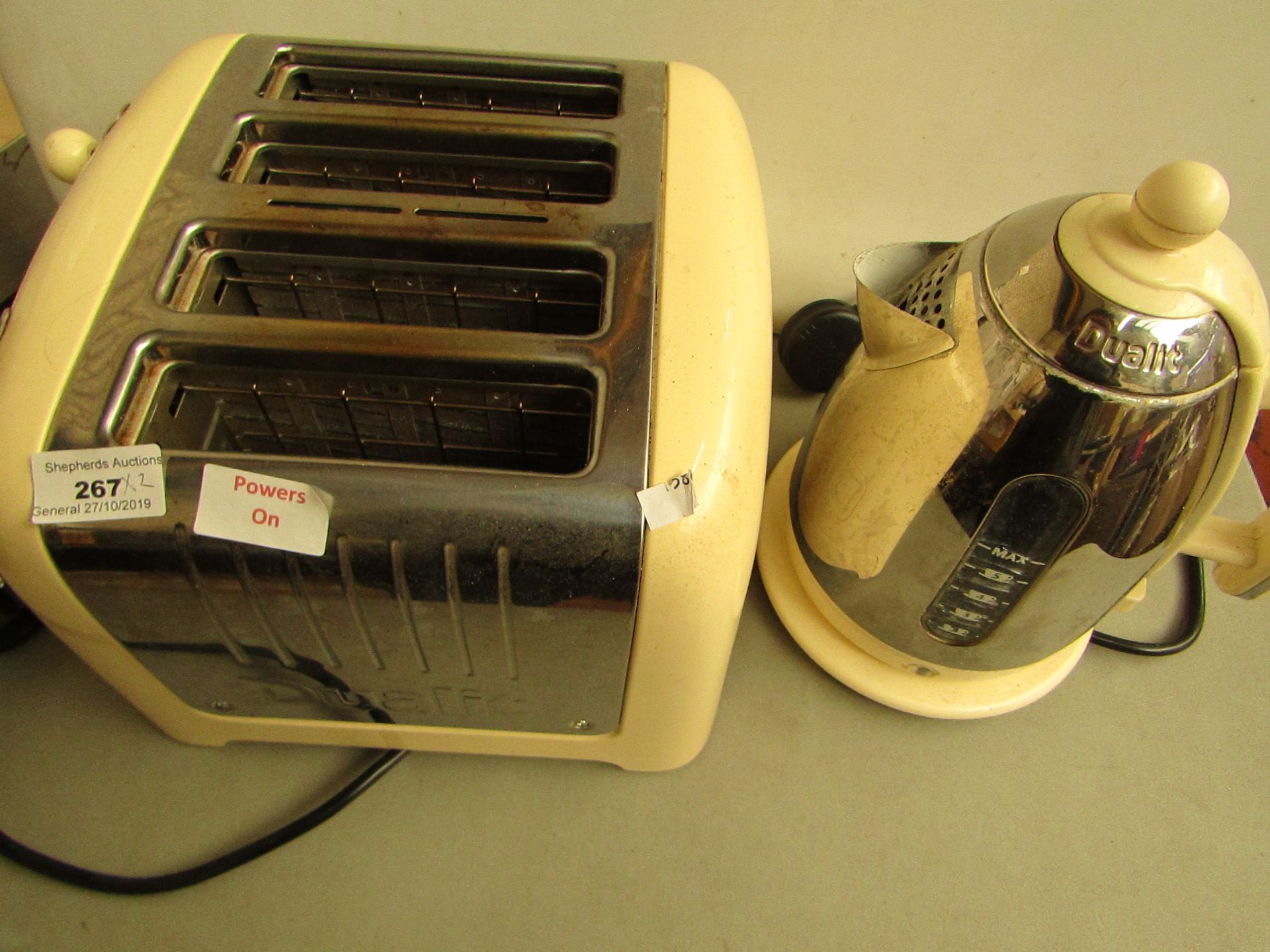 Dualit Kettle & Toaster. Both are tested working but have been used and need a clean