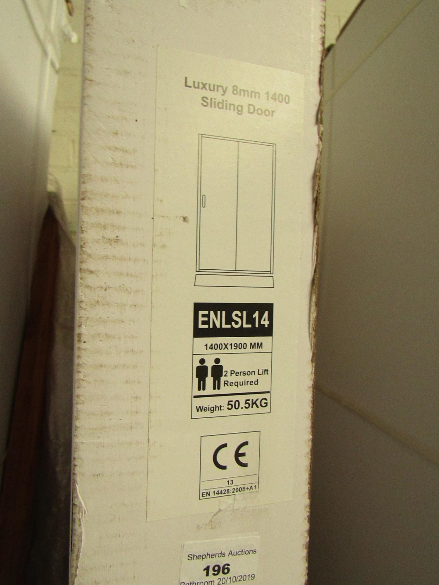 Luxury 8mm 1400 sliding door, ENLSL14 new and boxed. RRP œ246