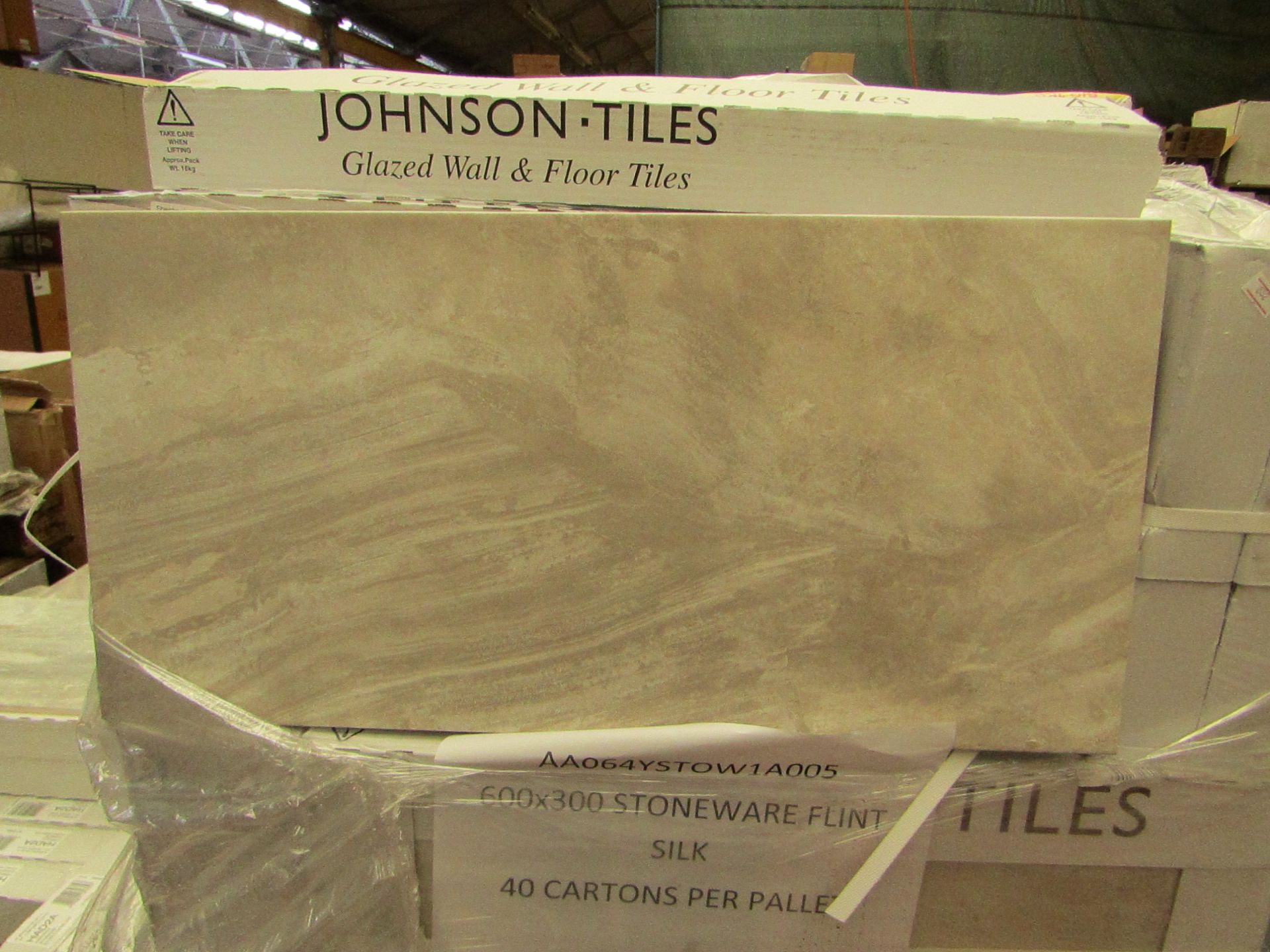 10x Packs of 5 Stoneware Flint Silk 300x600 wall and Floor Tiles By Johnsons, New, the RRP per