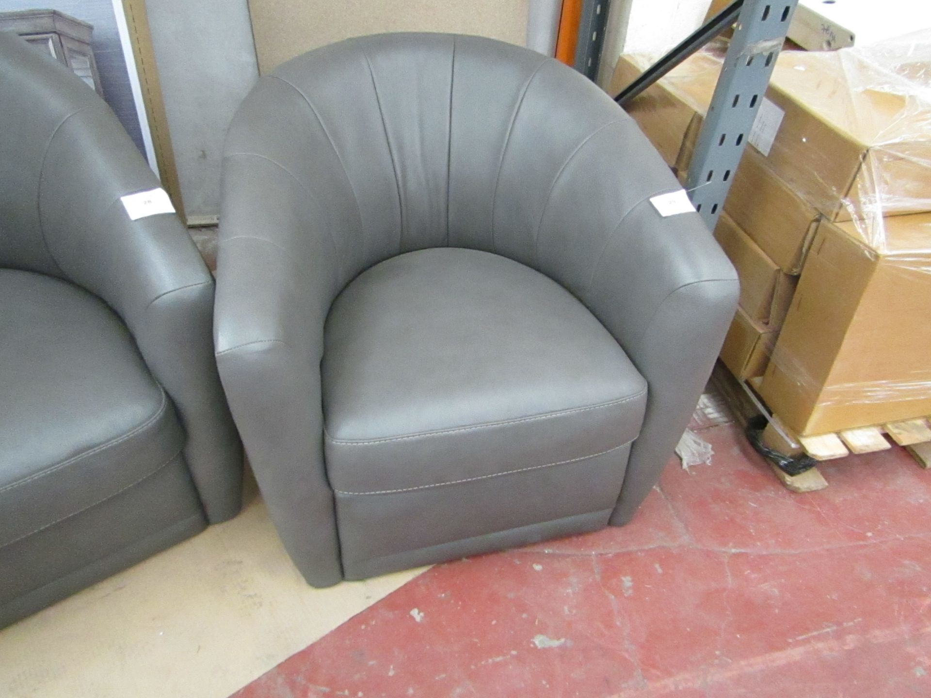 Natuzzi armchair, missing rotating part.