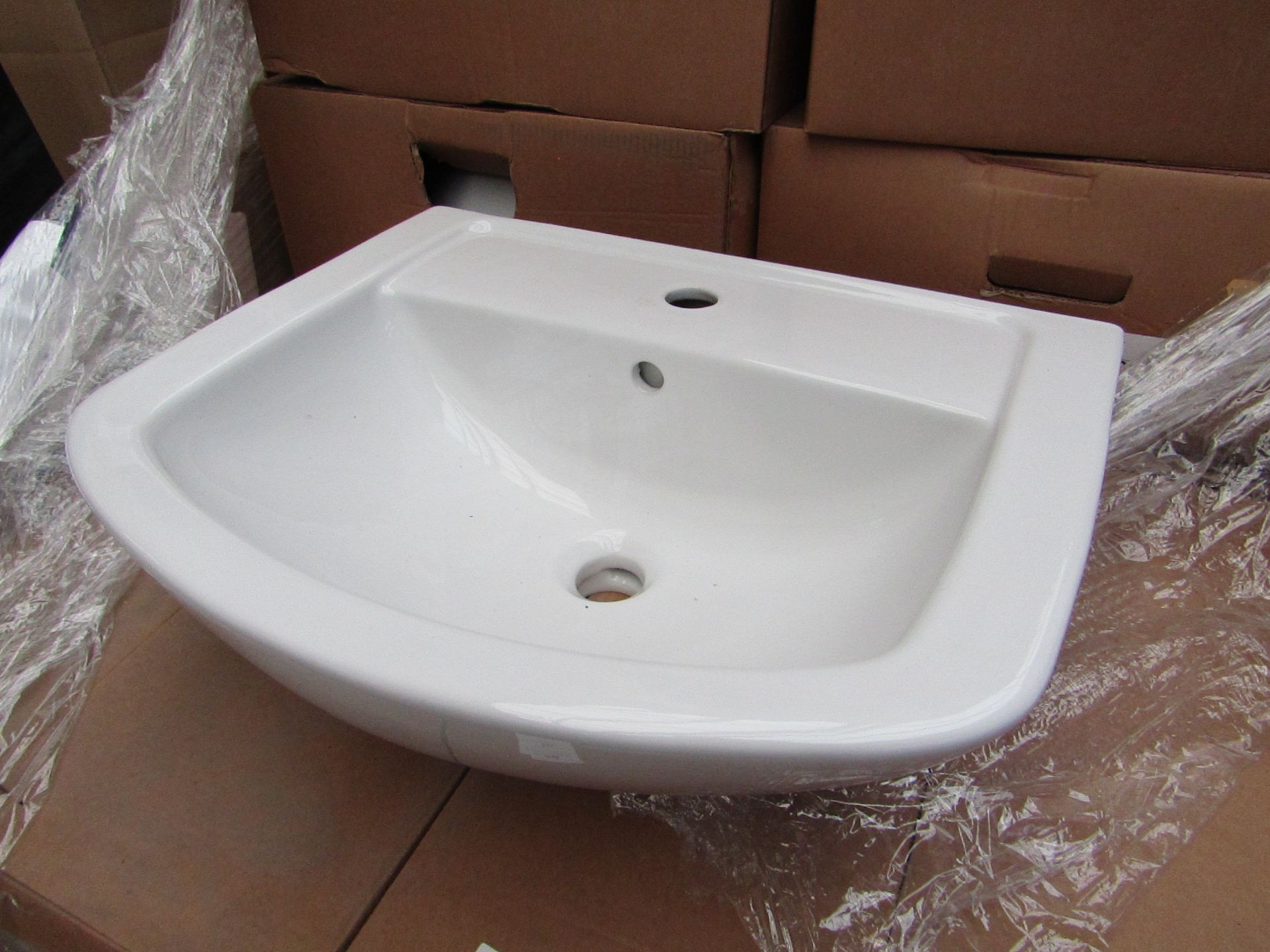 Noble - one tap hole basin 60cm, white, new and boxed.