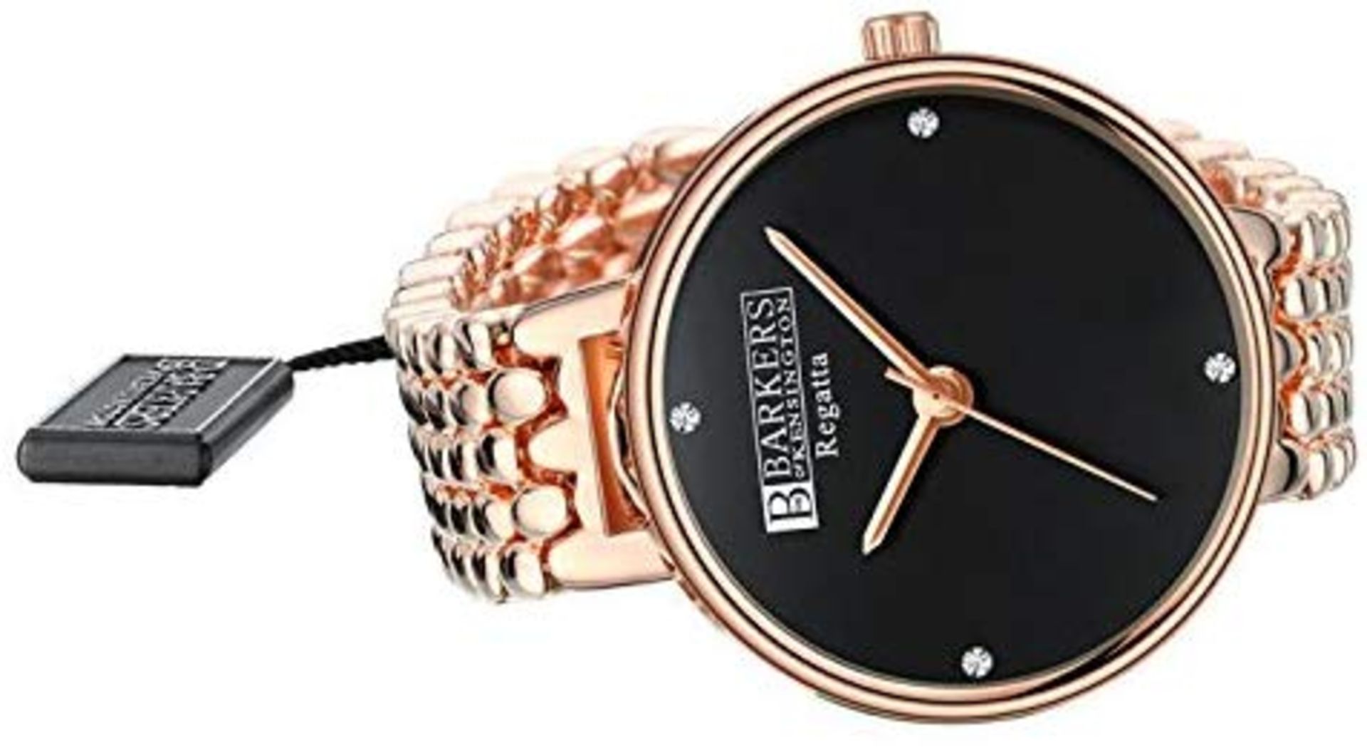 Barkers of Kensington Regatta Black Face with Crystals Women's stylish Watch, new and boxed.