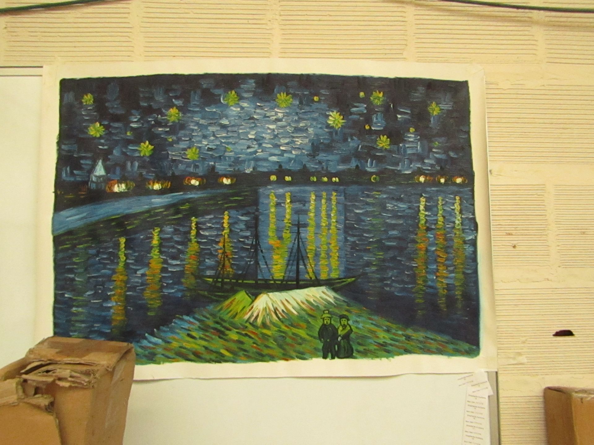 Hand Painted Print. See pic for Item. 95cm x 68cm.
