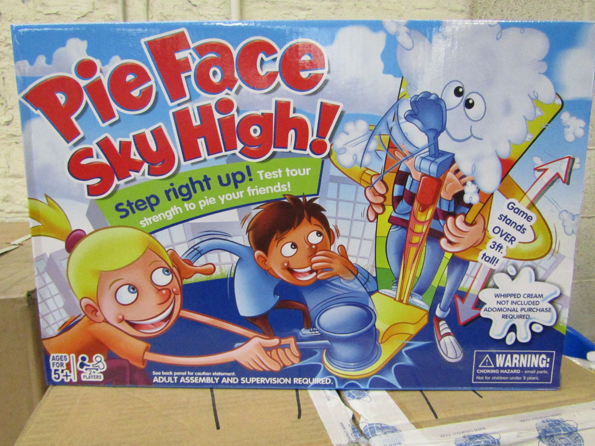 Pie Face Sky High Game. Over 3ft Tall.New & Boxed. Ideal Christmas Game!