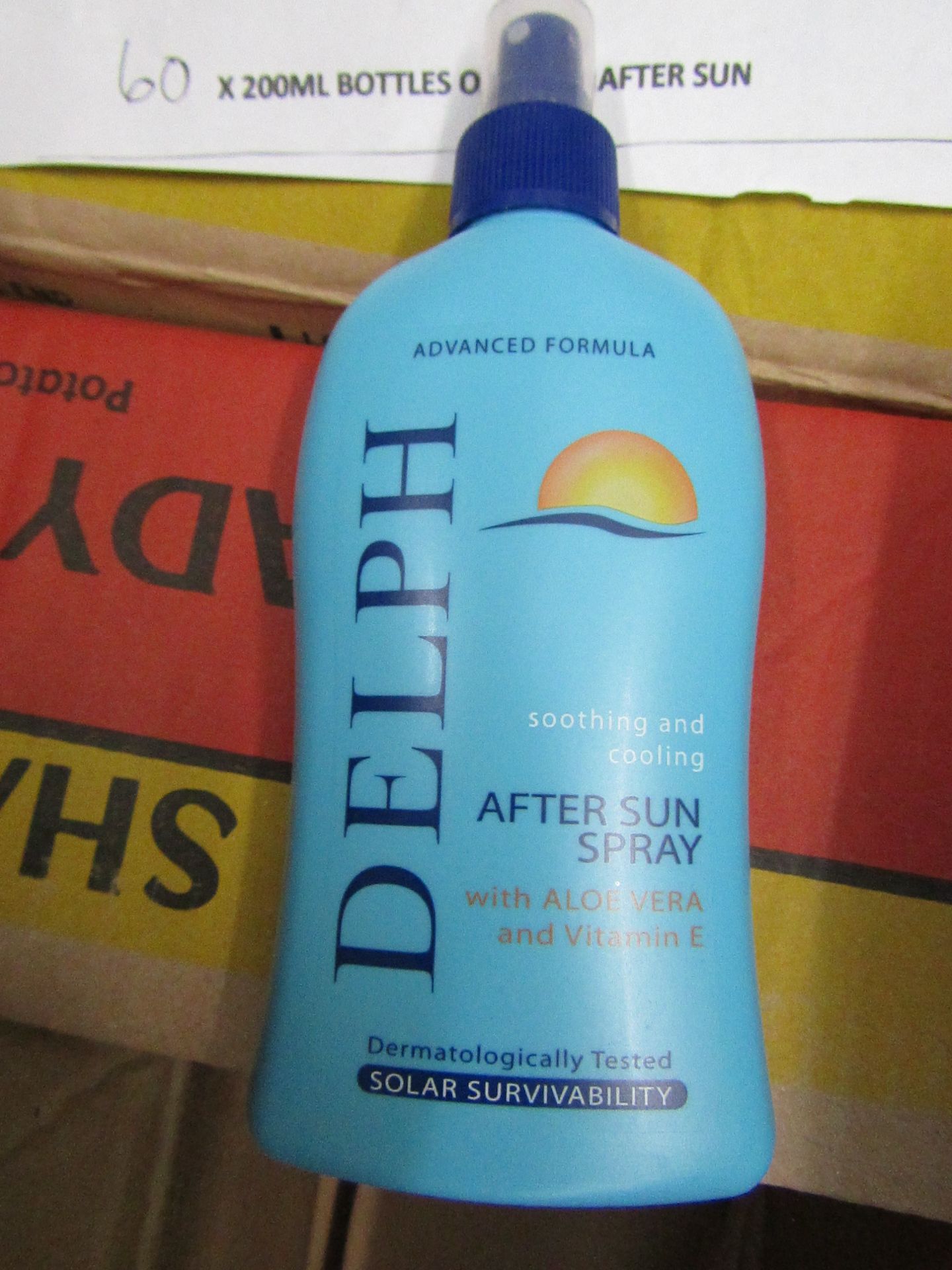 6 x 200ml Delph After sun spray. New & Boxed