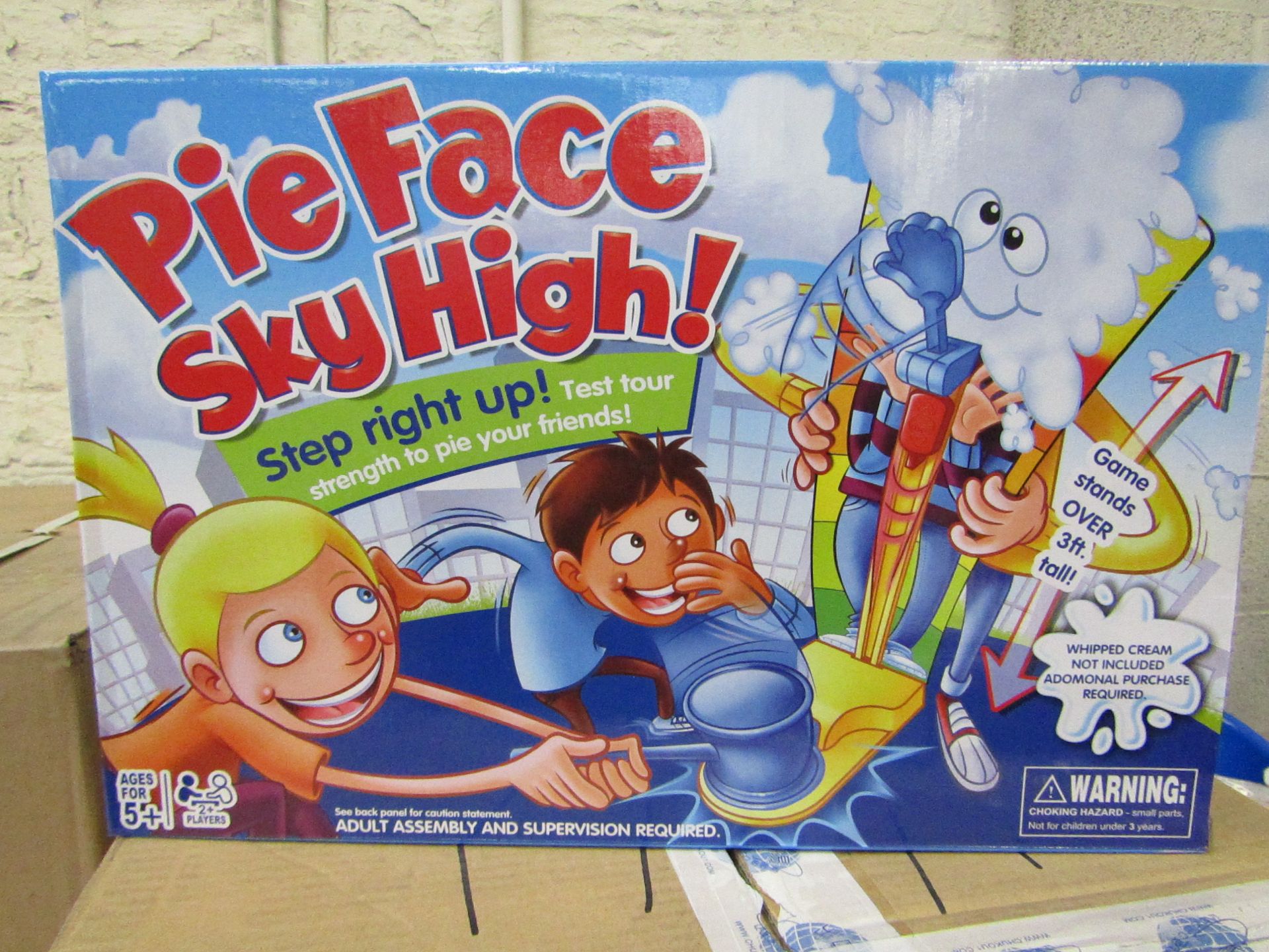 Pie Face Sky High Game. Over 3ft Tall.New & Boxed. Ideal Christmas Game!