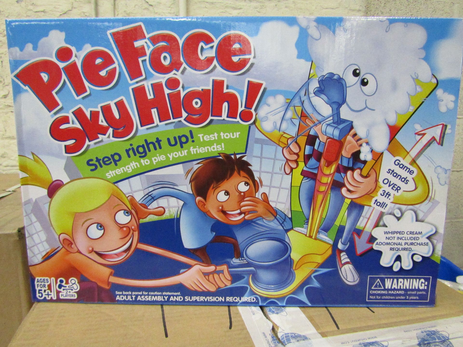 Pie Face Sky High Game. Over 3ft Tall.New & Boxed. Ideal Christmas Game!