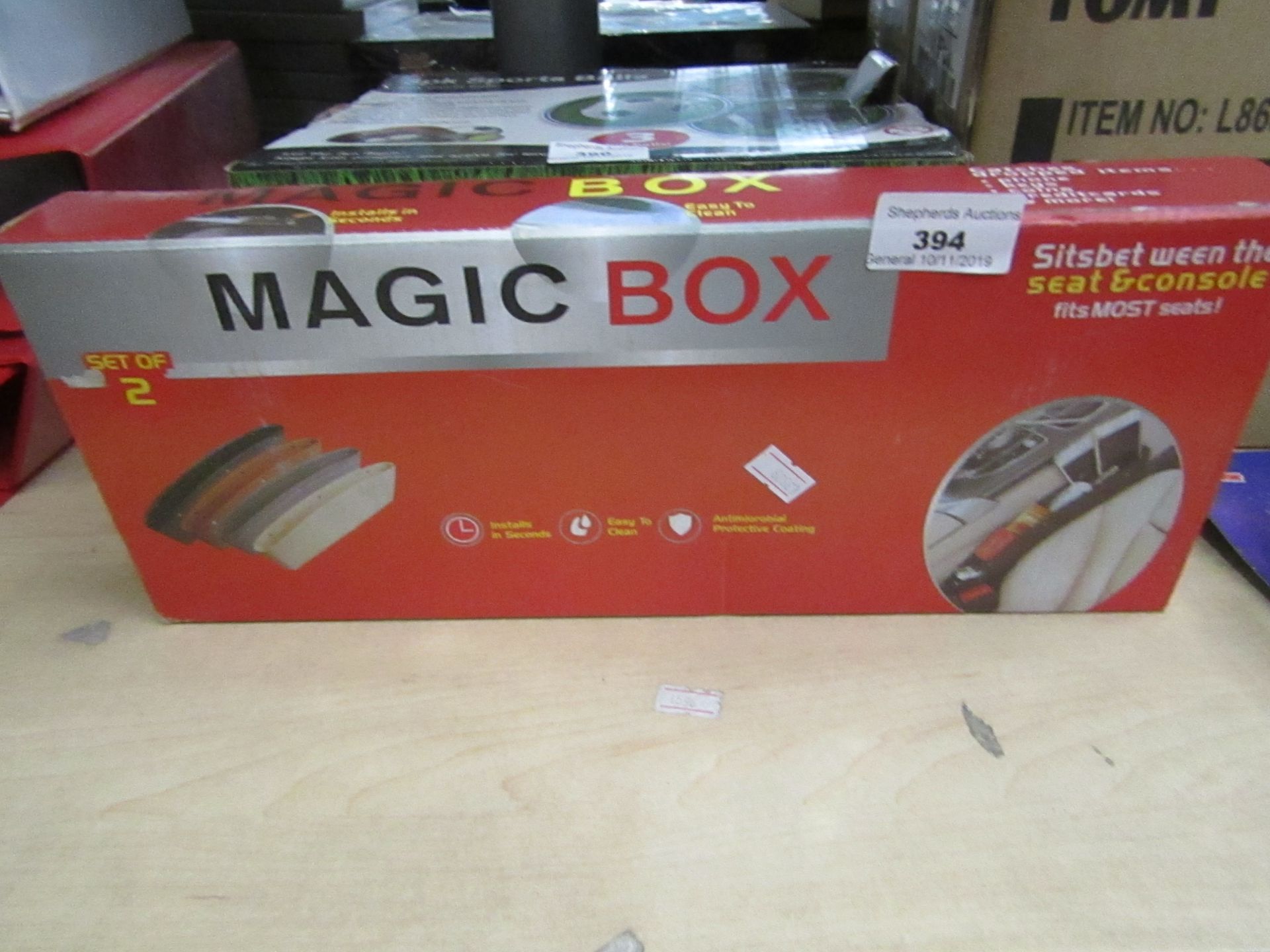 Set of 2 Magic boxes fits most car seats boxed