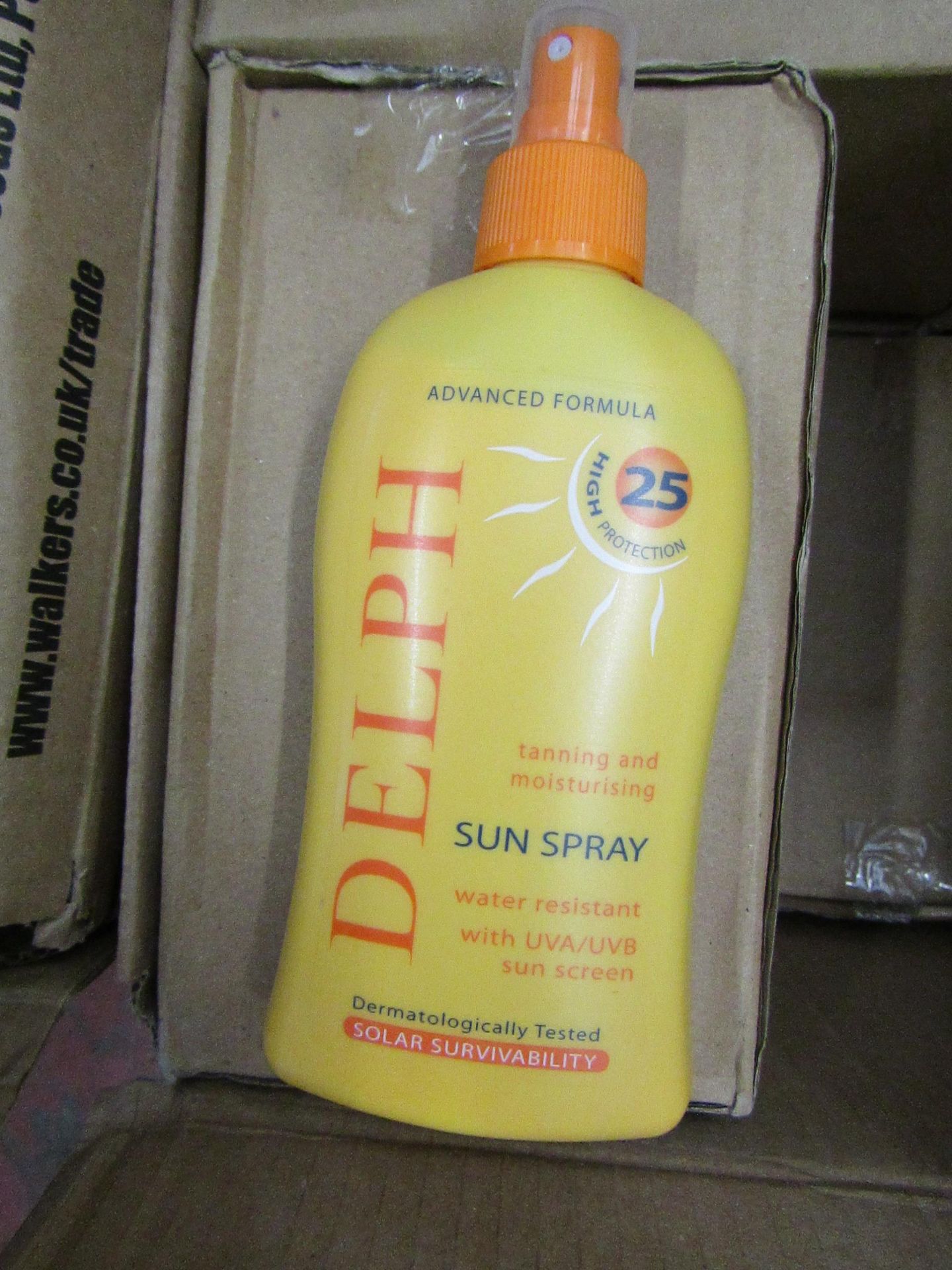 6 x 200ml Delph Sun Spray.New & Boxed