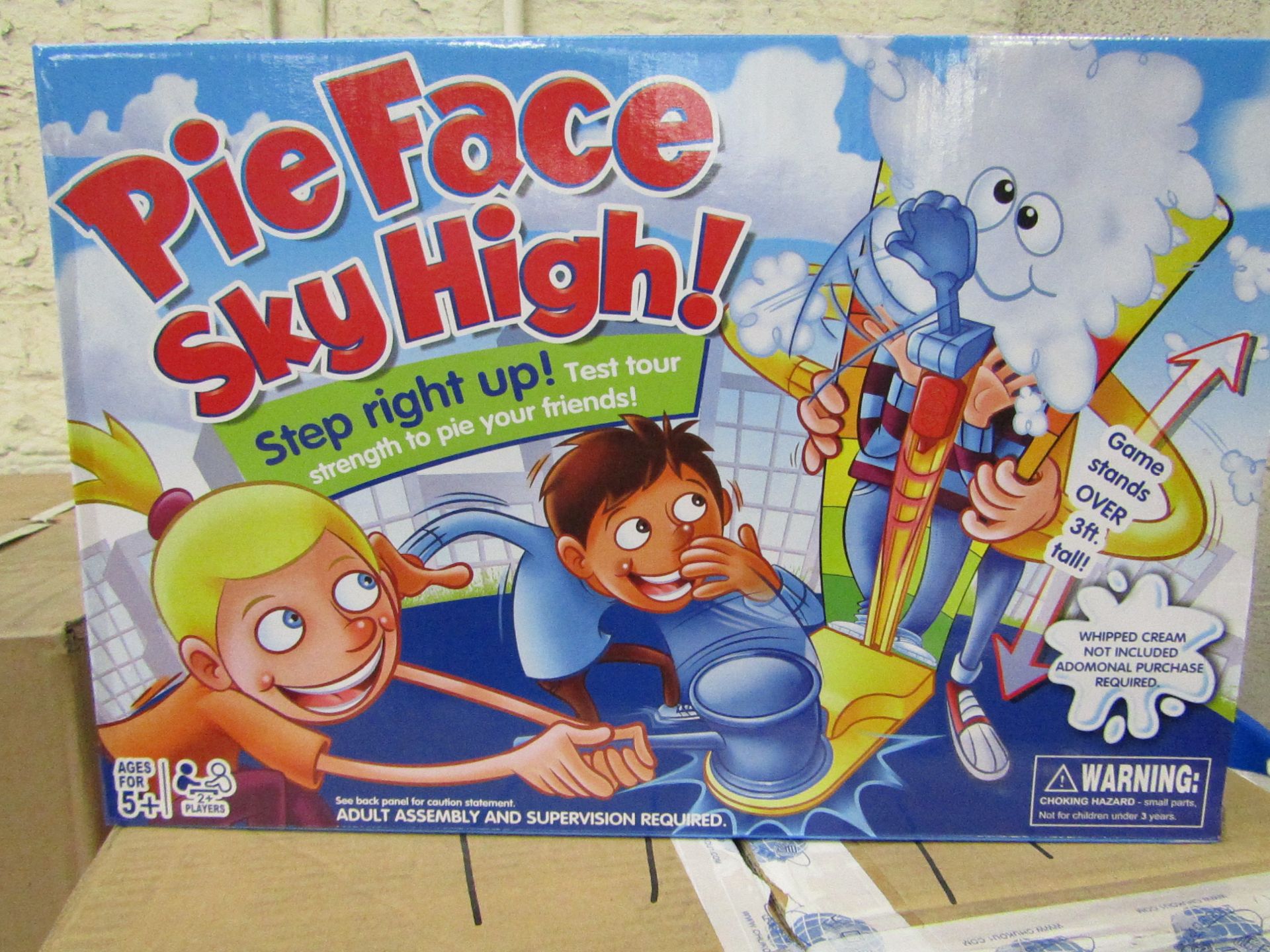 Pie Face Sky High Game. Over 3ft Tall.New & Boxed. Ideal Christmas Game!