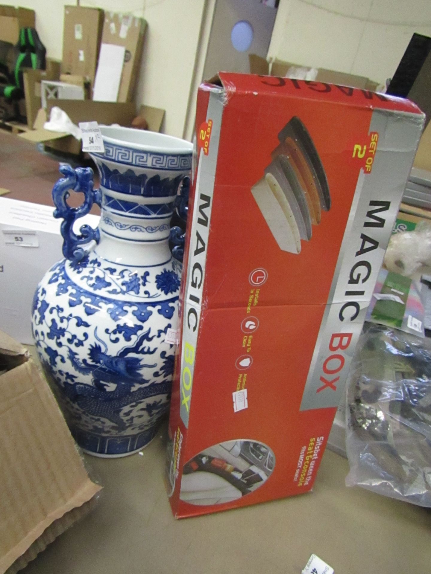 32cm Tall Vase & a Magic Box.Both New & unused