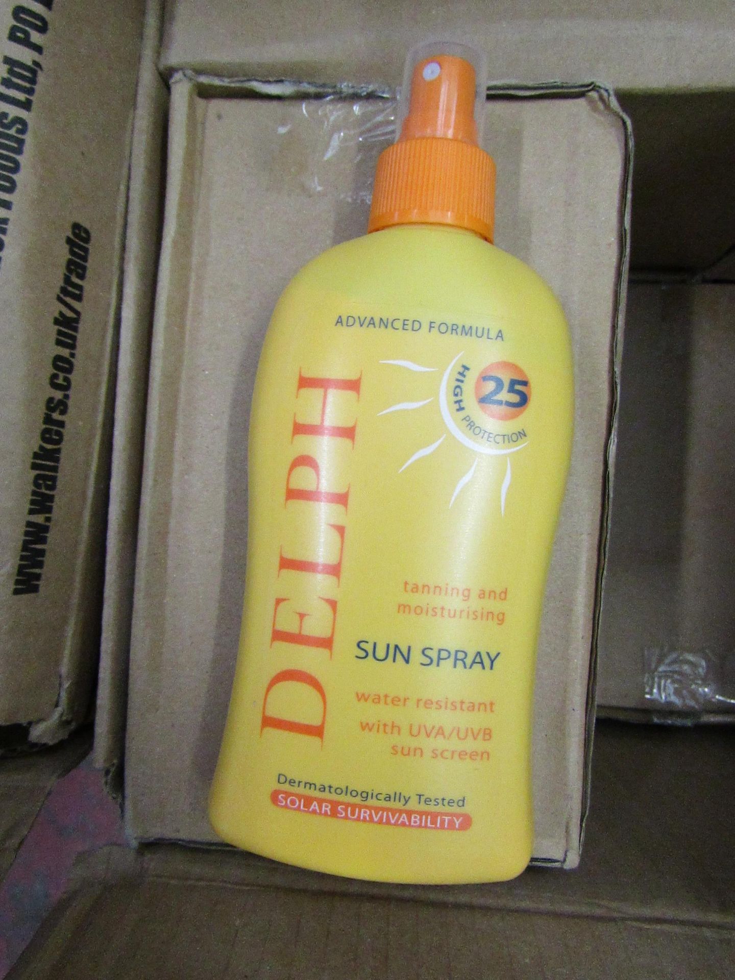 6 x 200ml Delph Sun Spray.New & Boxed