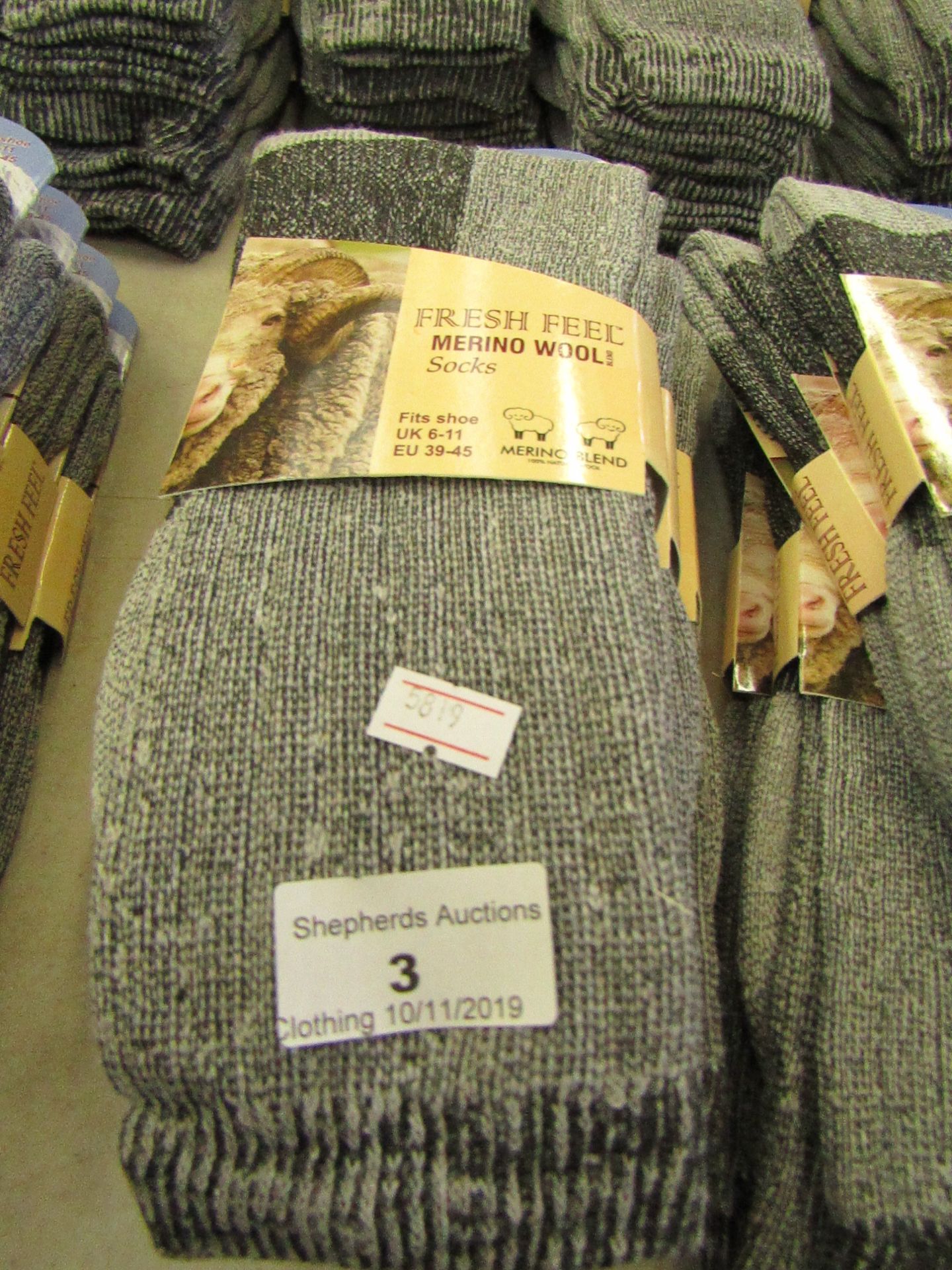 4 X Pairs of Mens Fresh Feel Merino Wool Rich Boot Socks size 6-11 all new in packaging