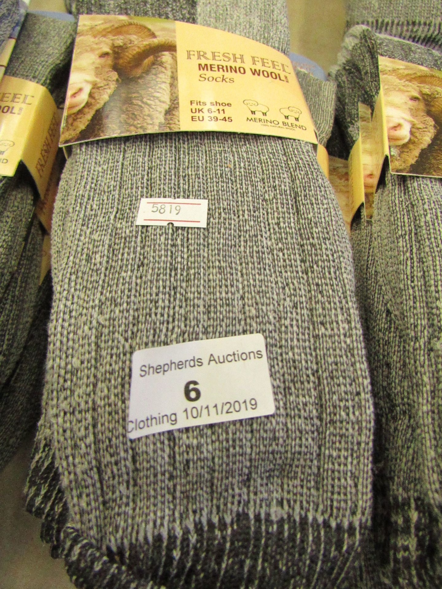 4 X Pairs of Mens Fresh Feel Merino Wool Rich Boot Socks size 6-11 all new in packaging