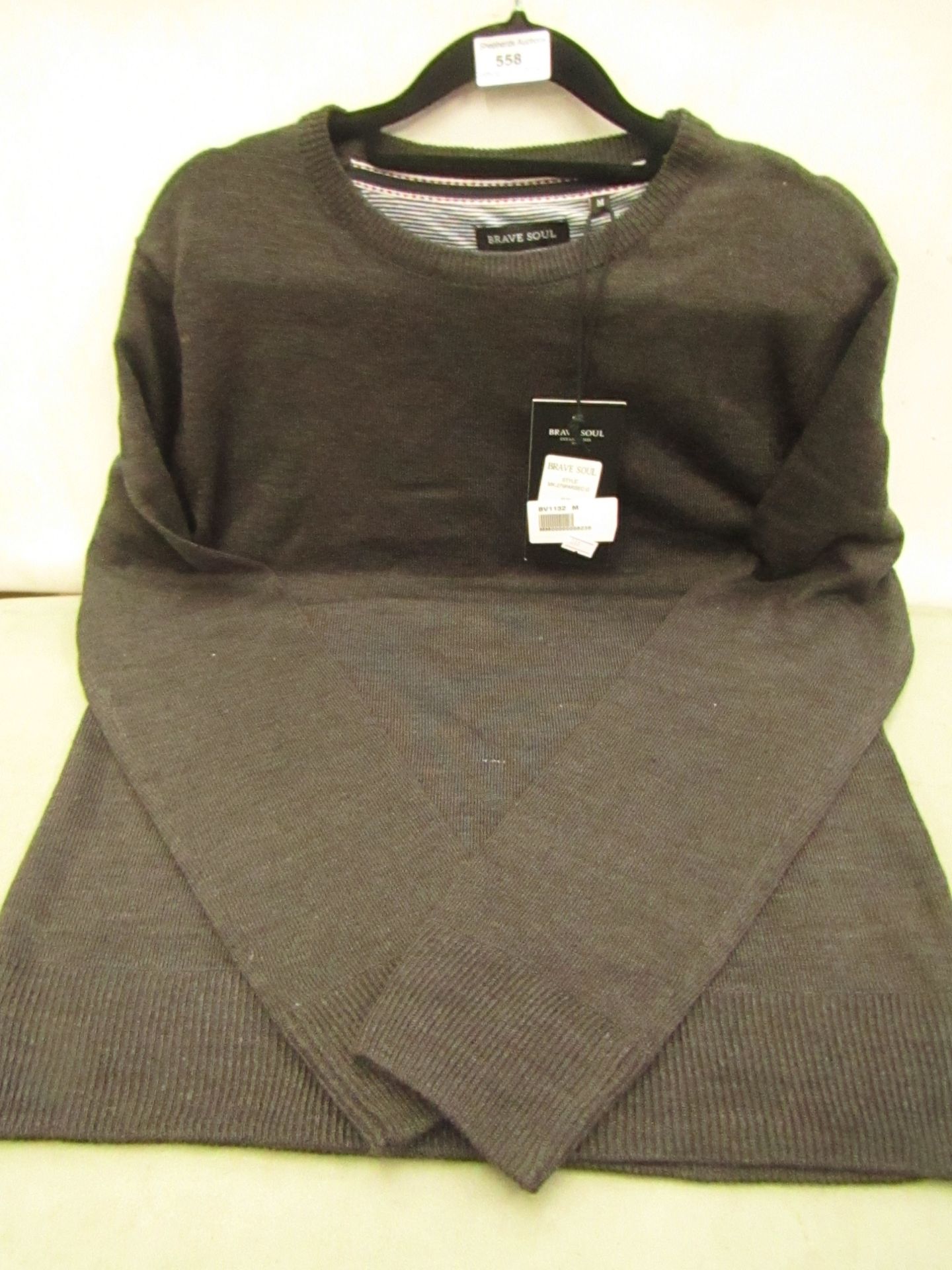 Mens Brave Soul Crew Neck Jumper size M new with tag