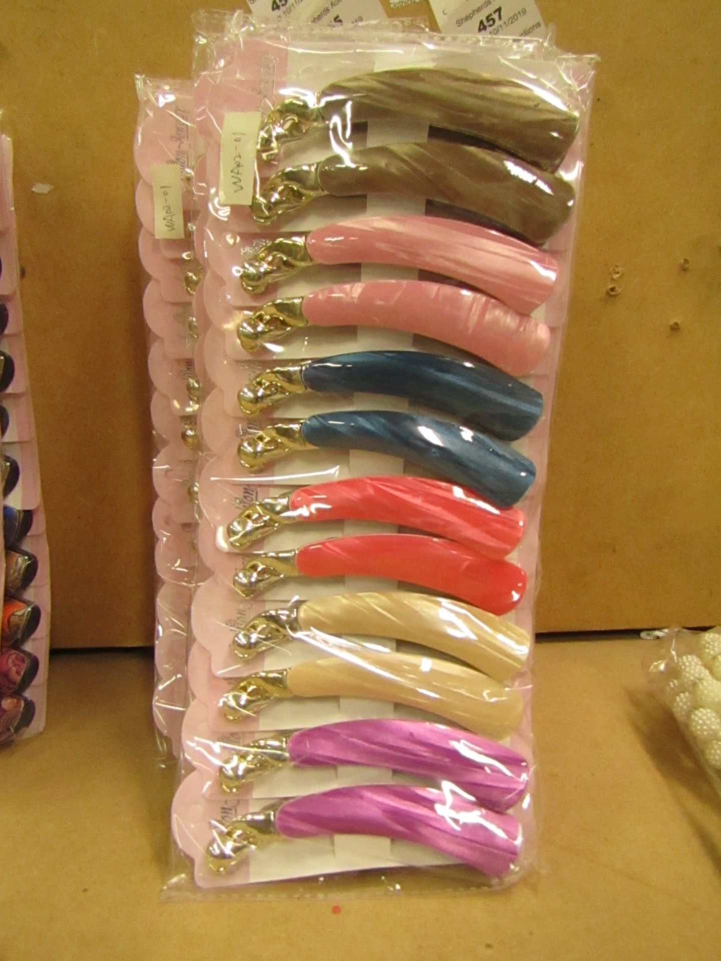 12 x  Decorative Hair Banana Hair Claws RRP £3.50 each @ Claire's Accessories new see image for