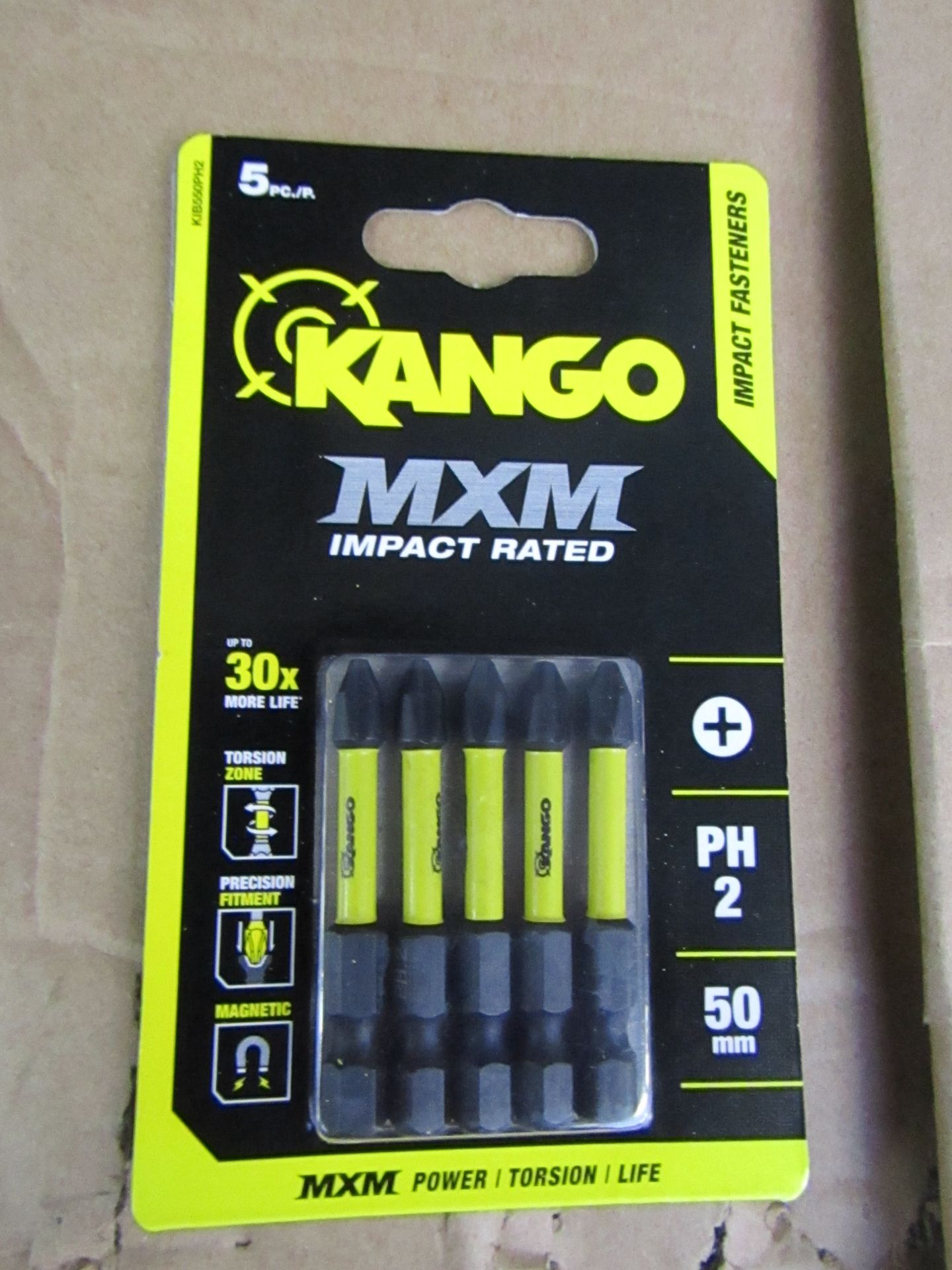 Pack of 5 Kango MXM PH2 Driver bits, new