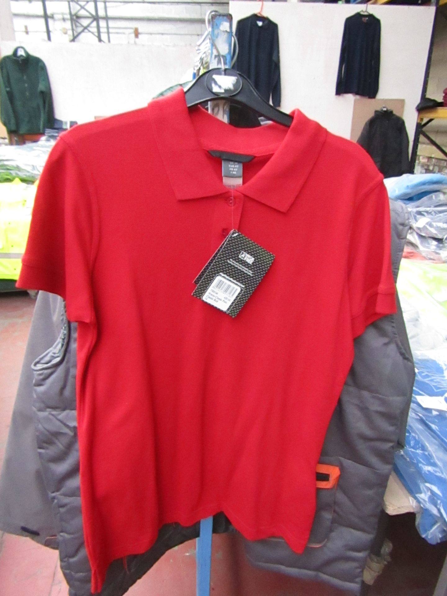 2x Ladies Regatta Red Polo Shirt, Size 18. New in Packaging
