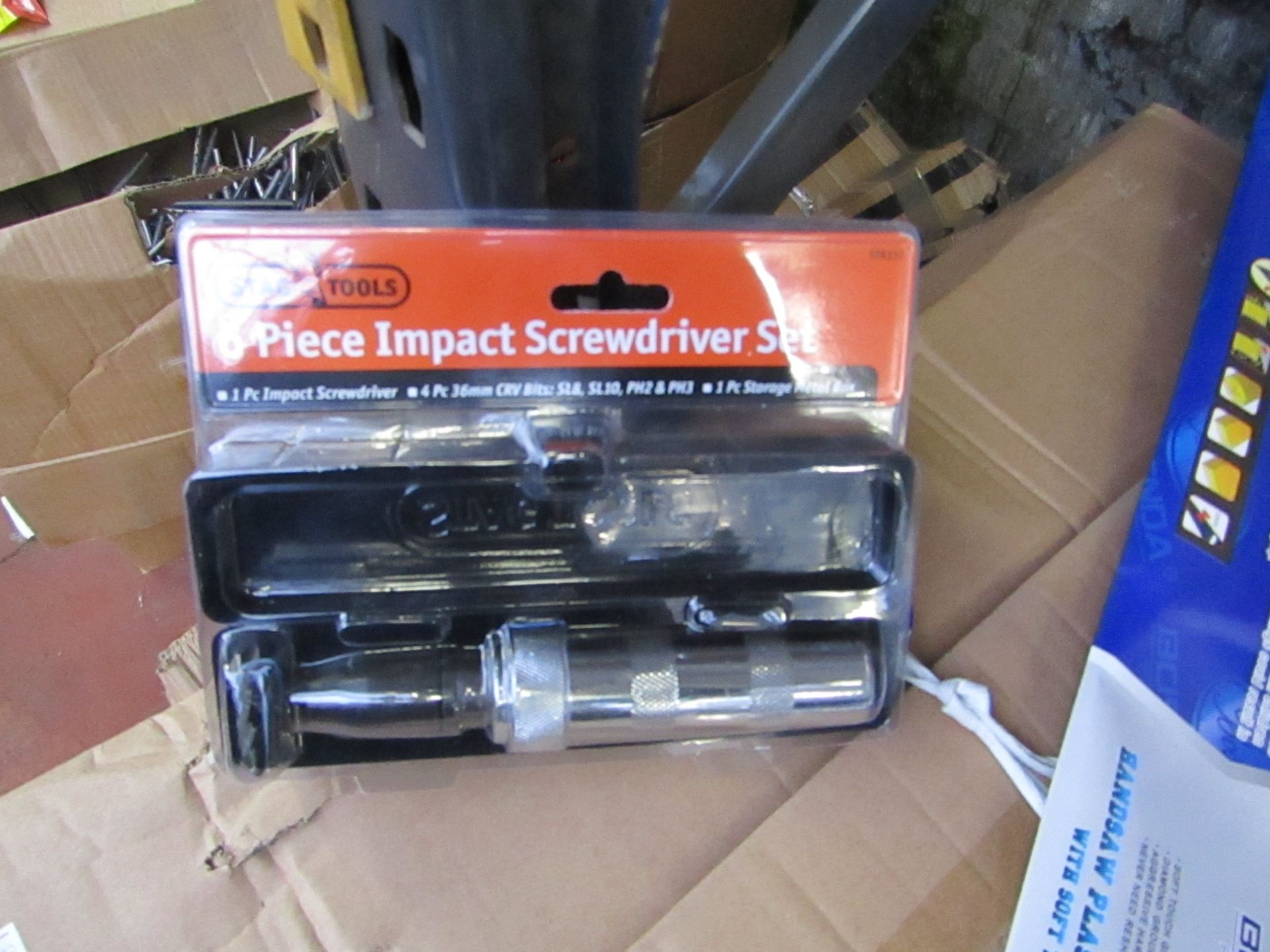 Stag Tools 6 piece oimpact screwdriver, new and blister packed