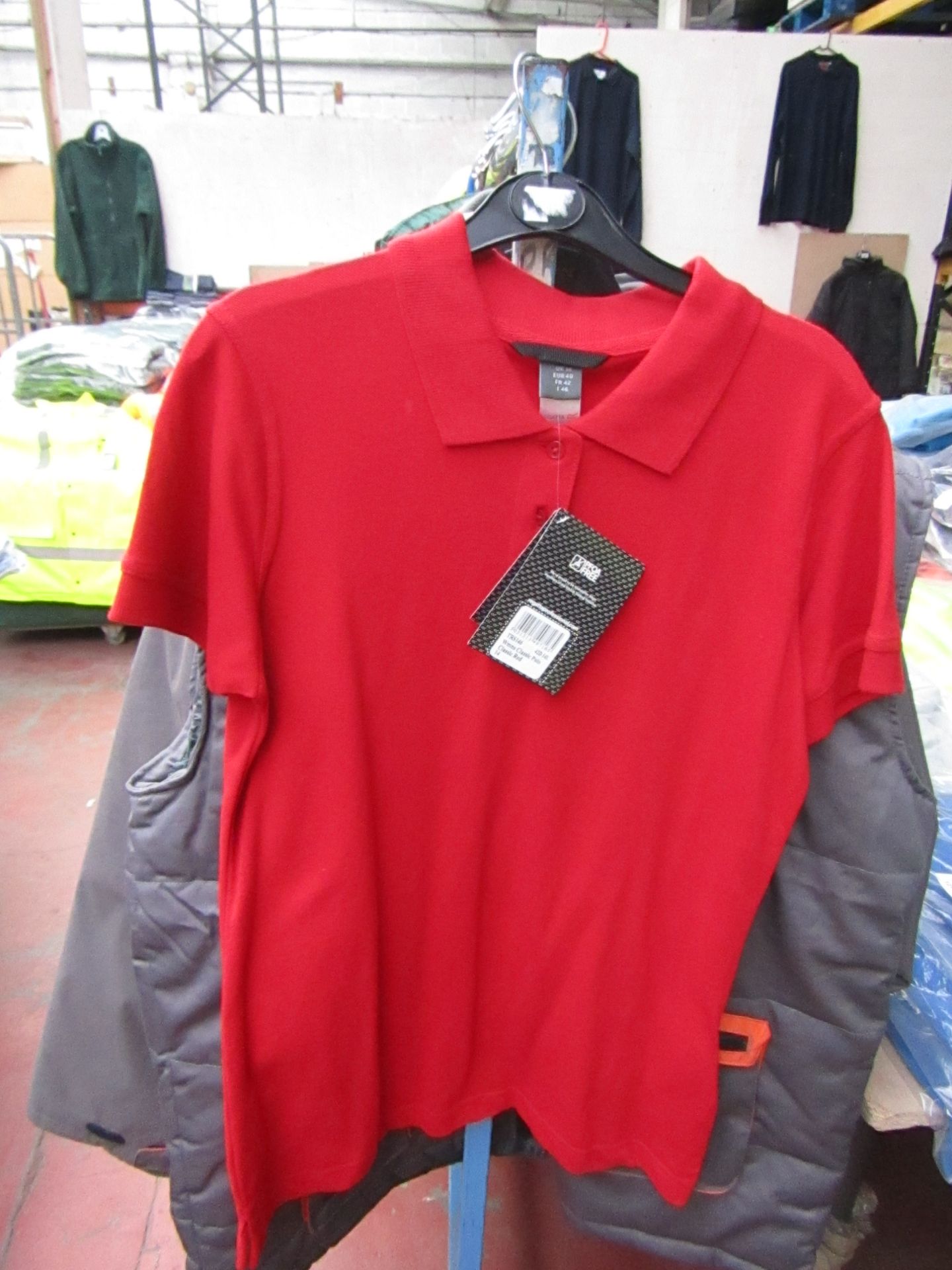 2x Ladies Regatta Red Polo Shirt, Size 14. New in Packaging