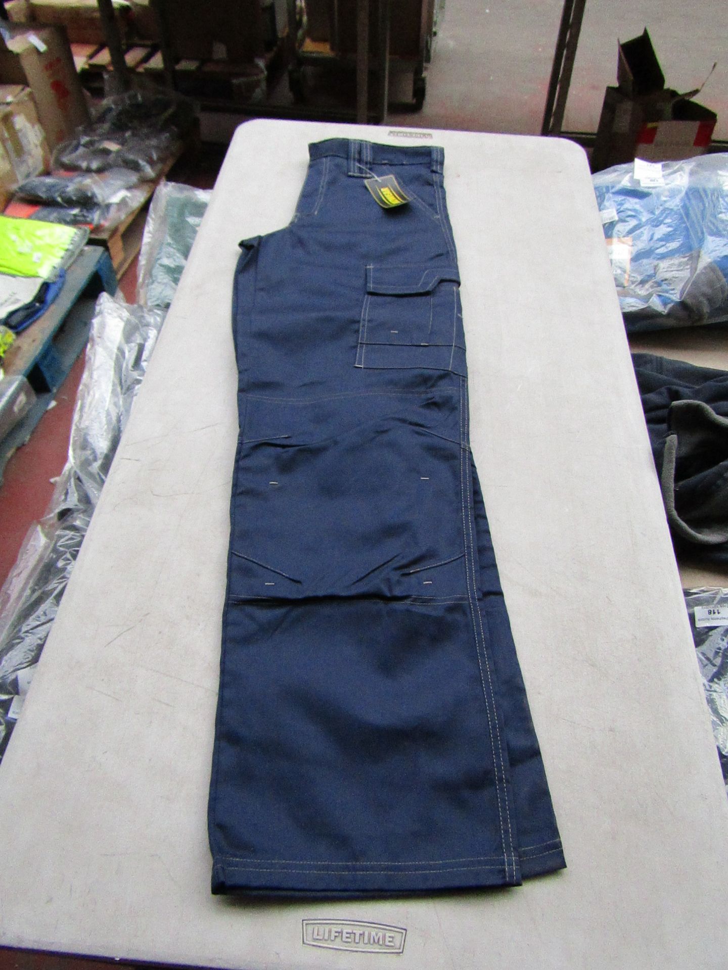 2 x Vizwear action line trousers, size 42R, new and packaged.