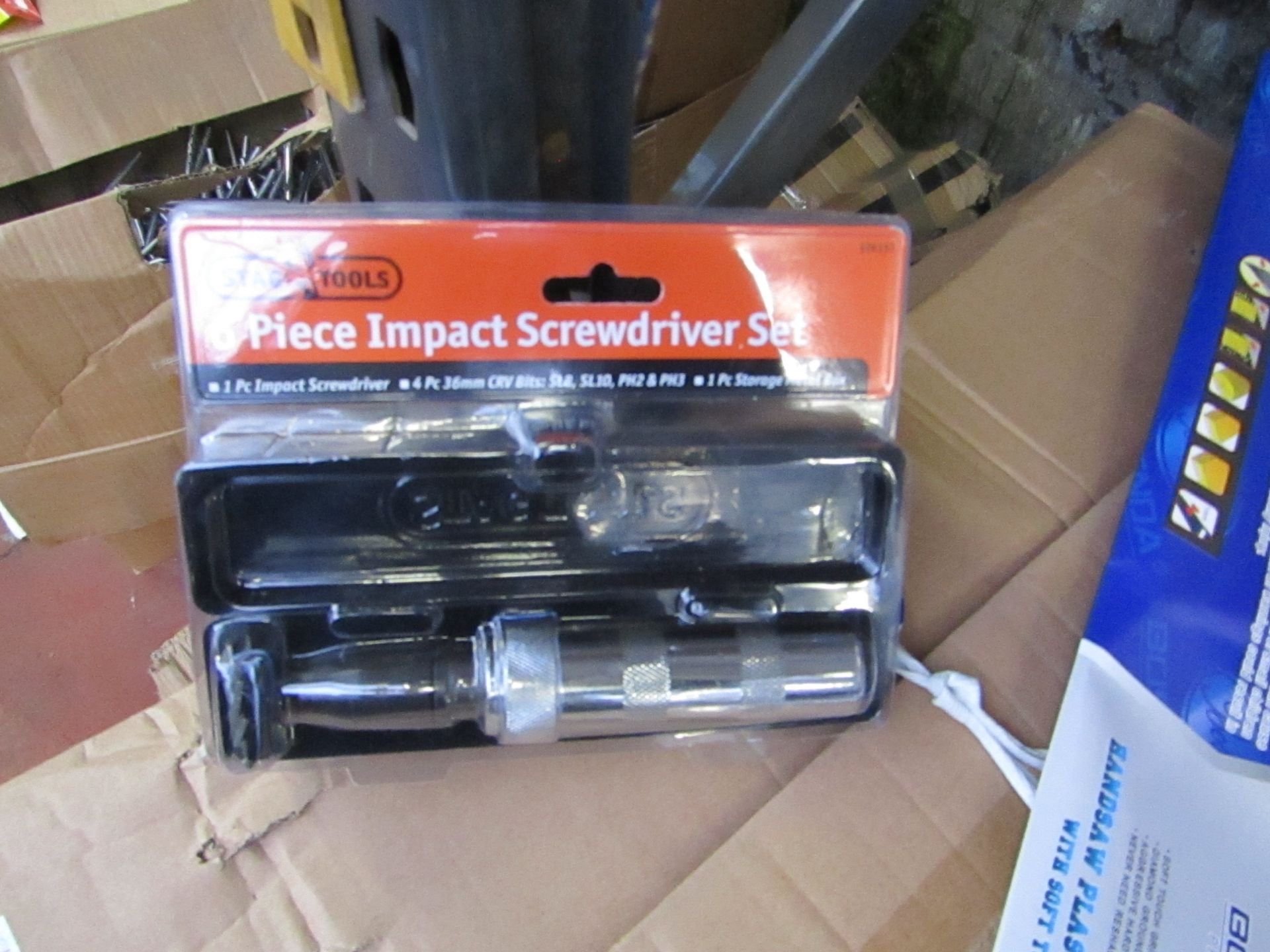 Stag Tools 6 piece oimpact screwdriver, new and blister packed