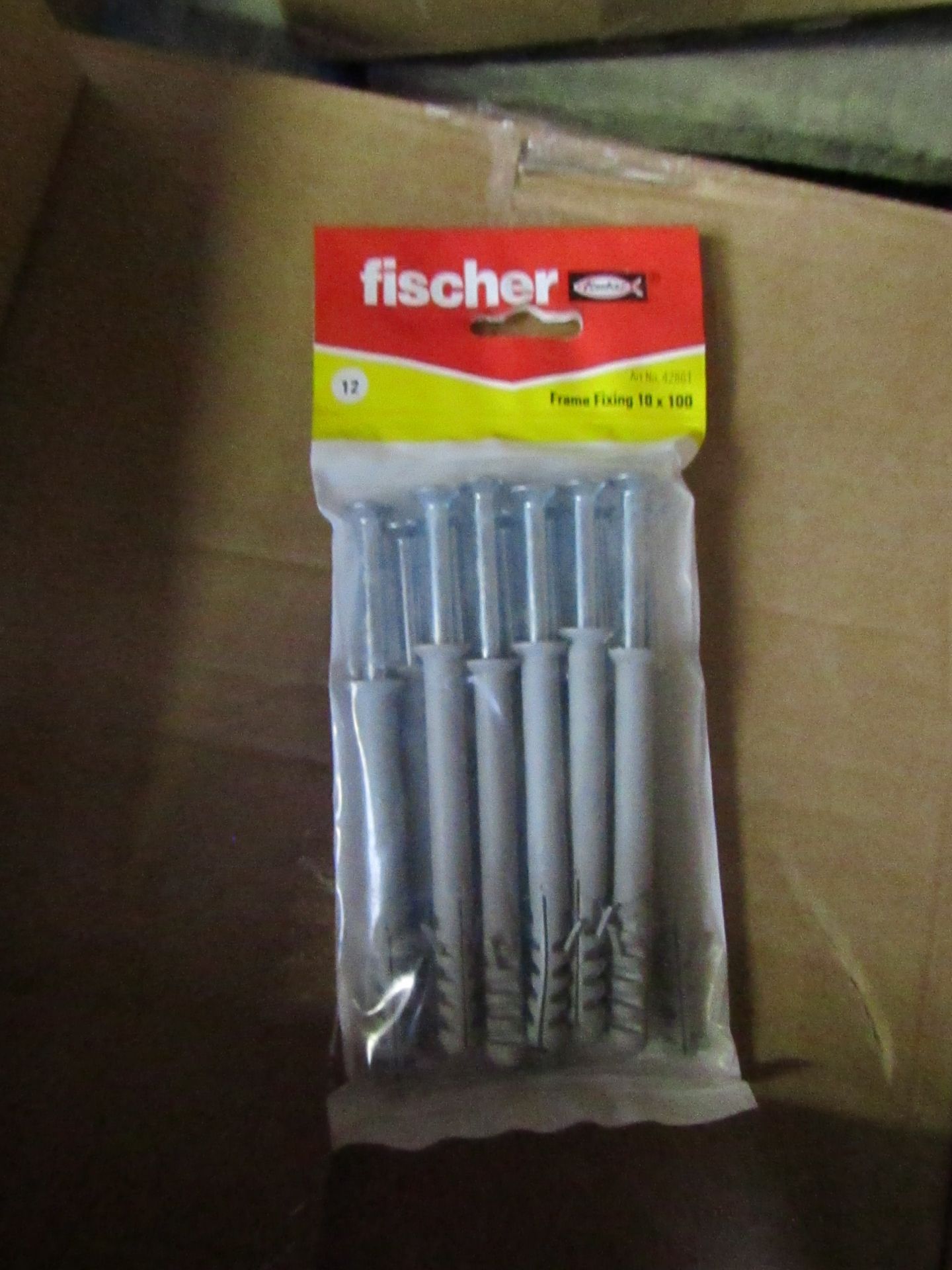 10x Packs of 12x Fischer 10x100 Frame fixings, new