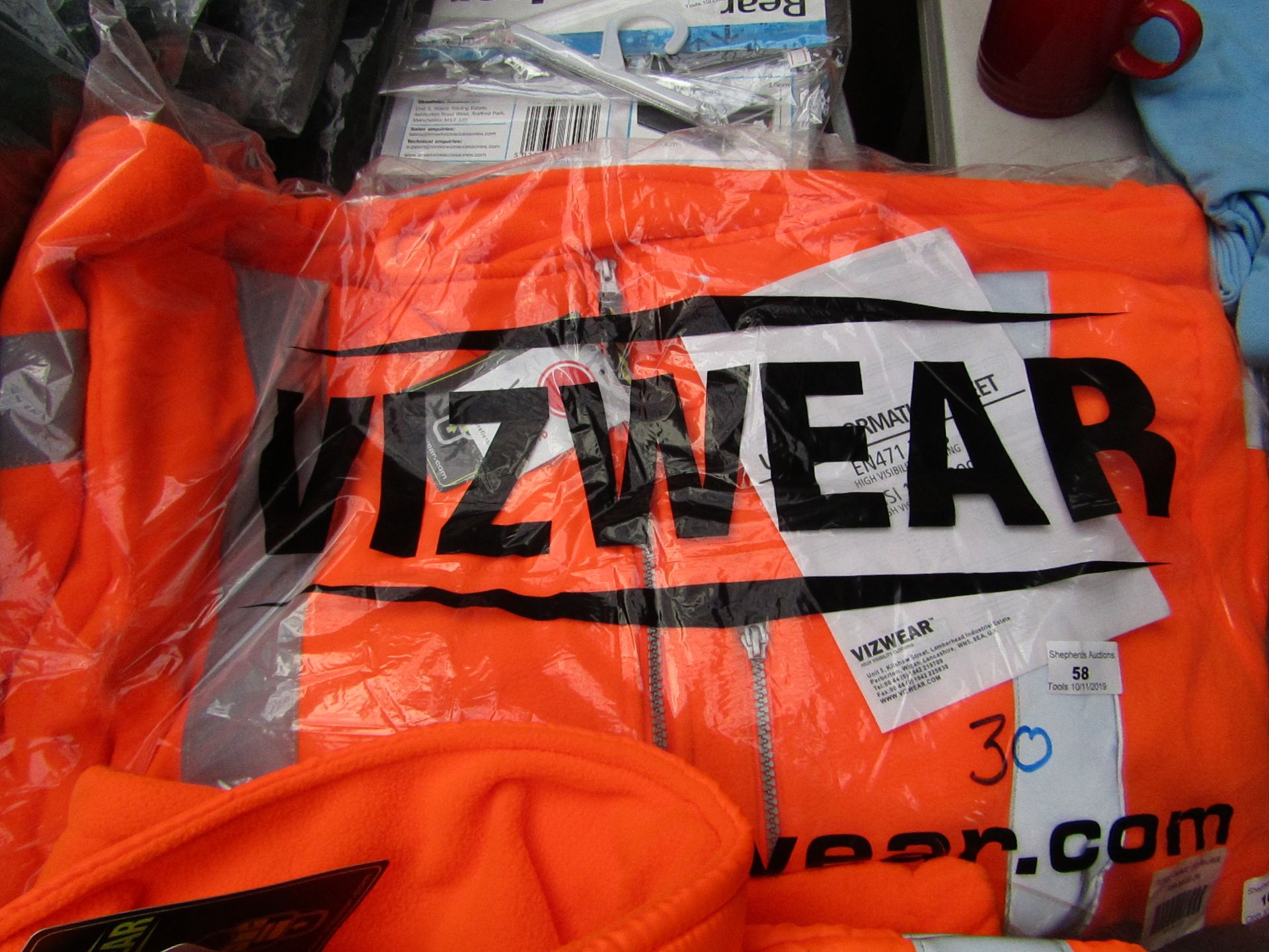 Viz wear Hi Viz Fleece Jacket, new Size, 2XL