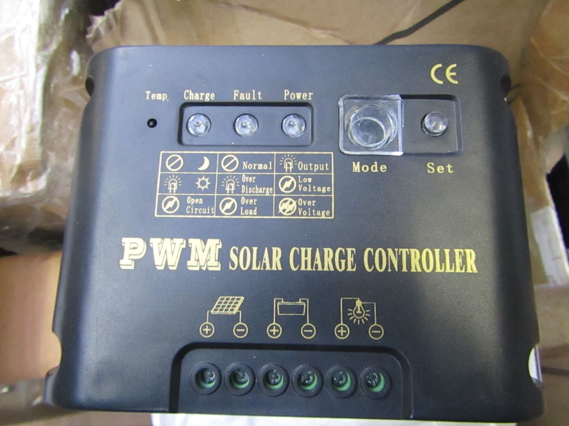 PWM solar charge controller, untested and boxed