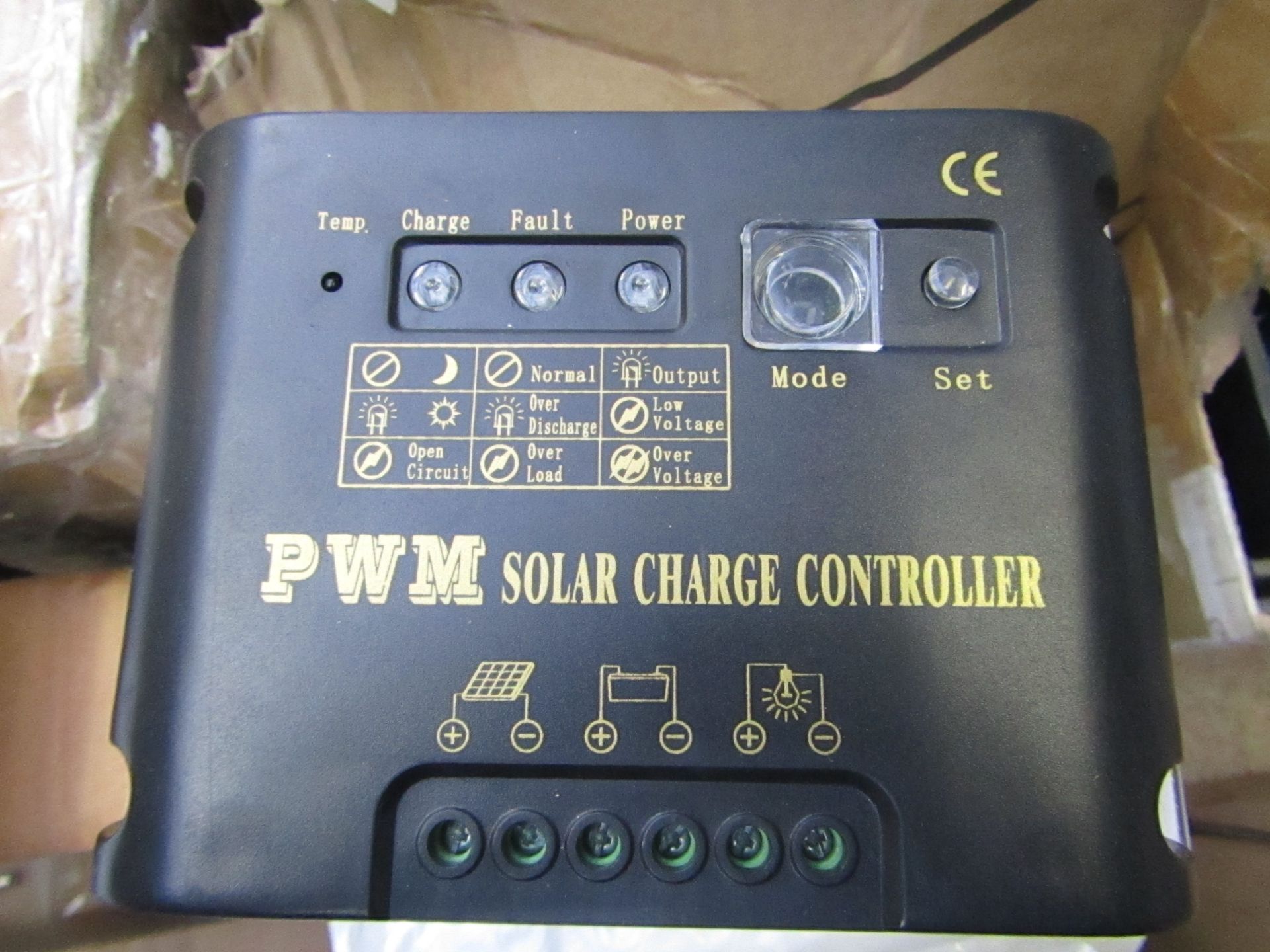 PWM solar charge controller, untested and boxed