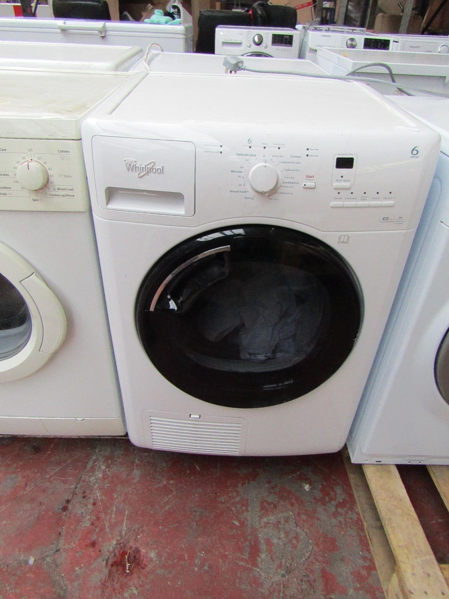 Whirlpool 6th Sense 8Kg condenser dryer, tested working.