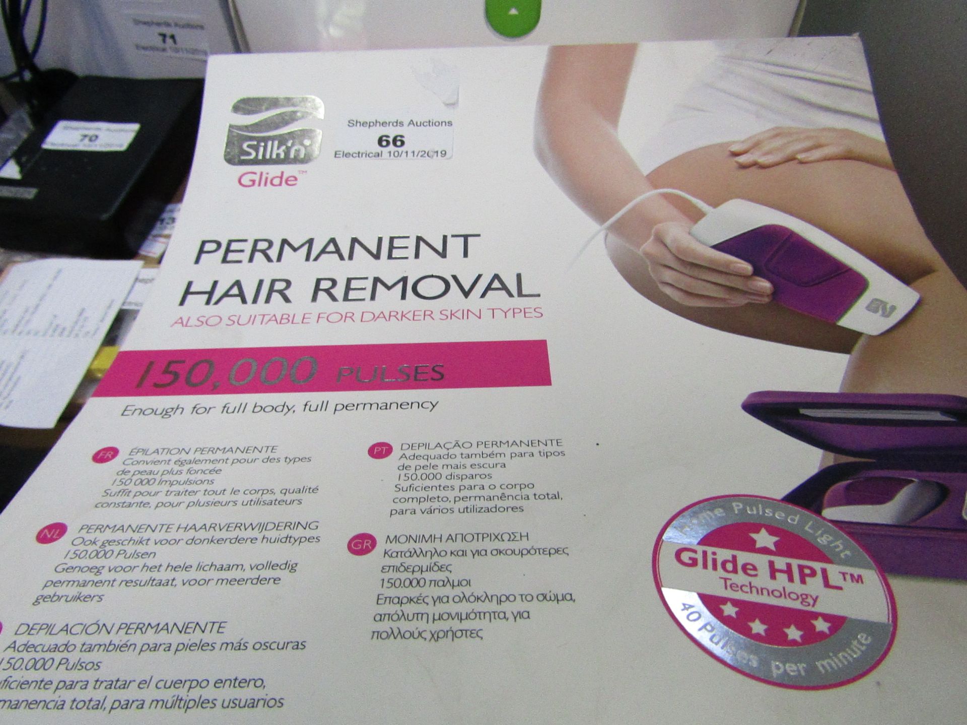 Silk'n Glide permanent hair removal, untested and boxed.