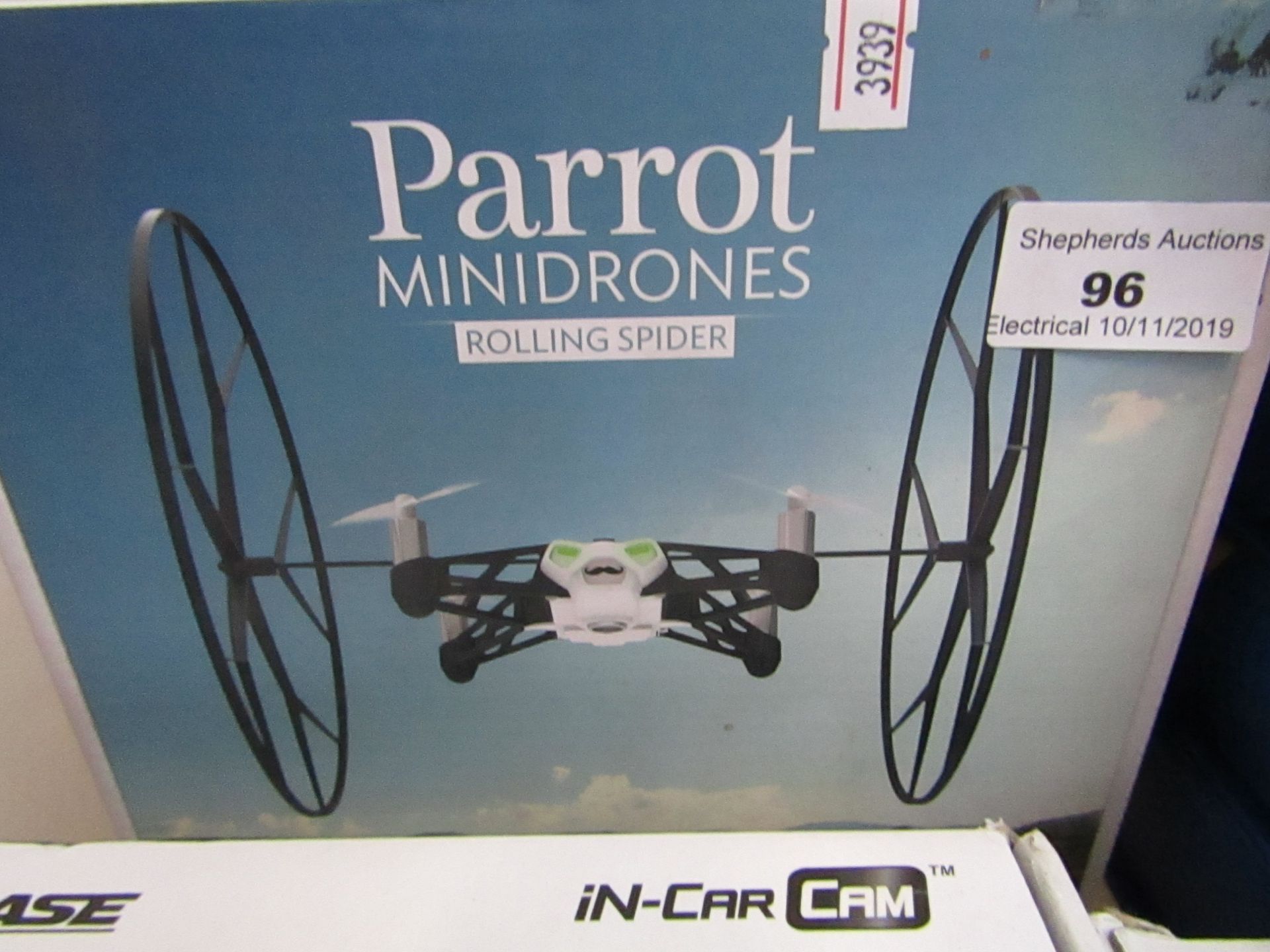 Parrot Mini Drone rolling spider, untested and boxed.