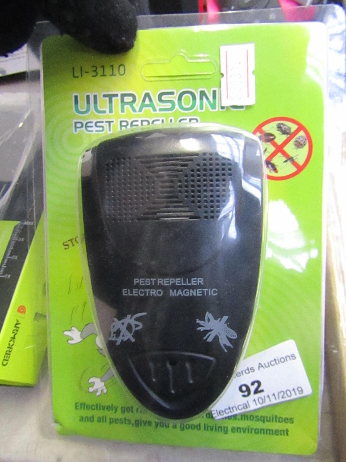 Ultrasonic pest repeller, untested and packaged.