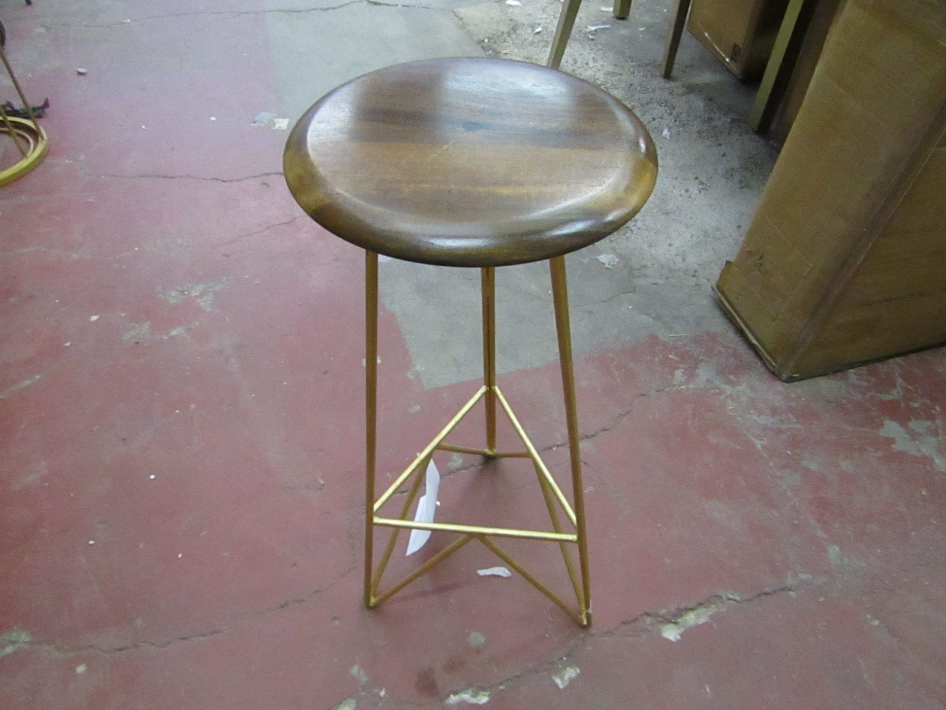 Swoon Kato Stool in Gold Leaf, with box, RRP £149, please read lot 0 before bidding