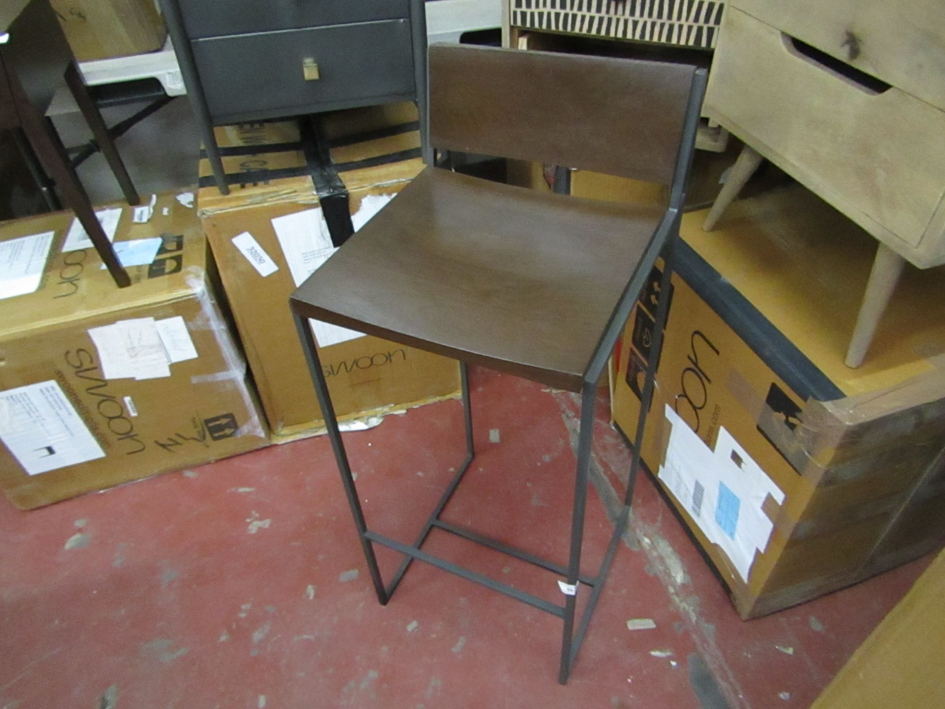 swoon Dexter high stool in Dark Mango, with box RRP £179, please read lot 0 before bidding