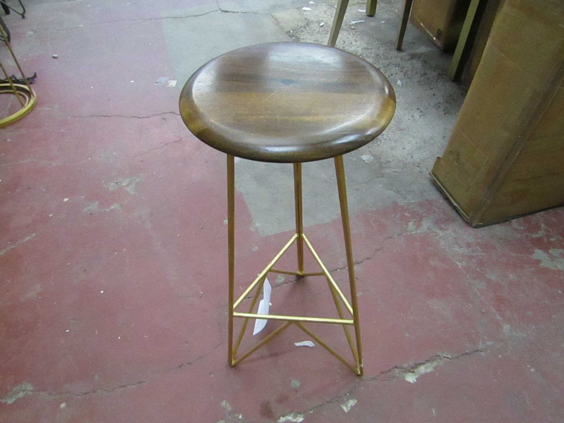 Swoon Kato Stool in Gold Leaf, with box, RRP £149, please read lot 0 before bidding - Image 2 of 2