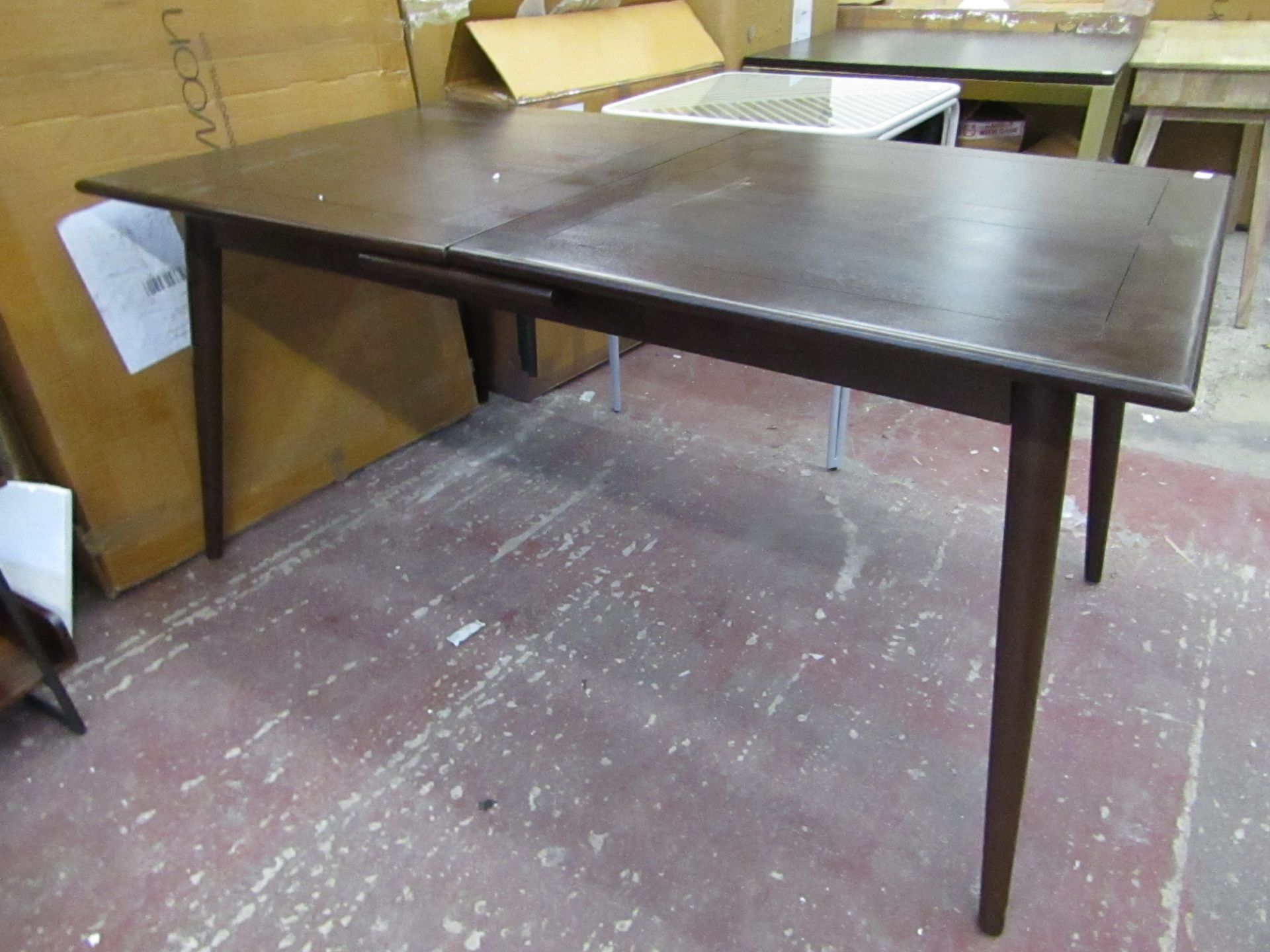 Swoon Ginsberg extending dining table in Dark Mango, with box, RRP £549