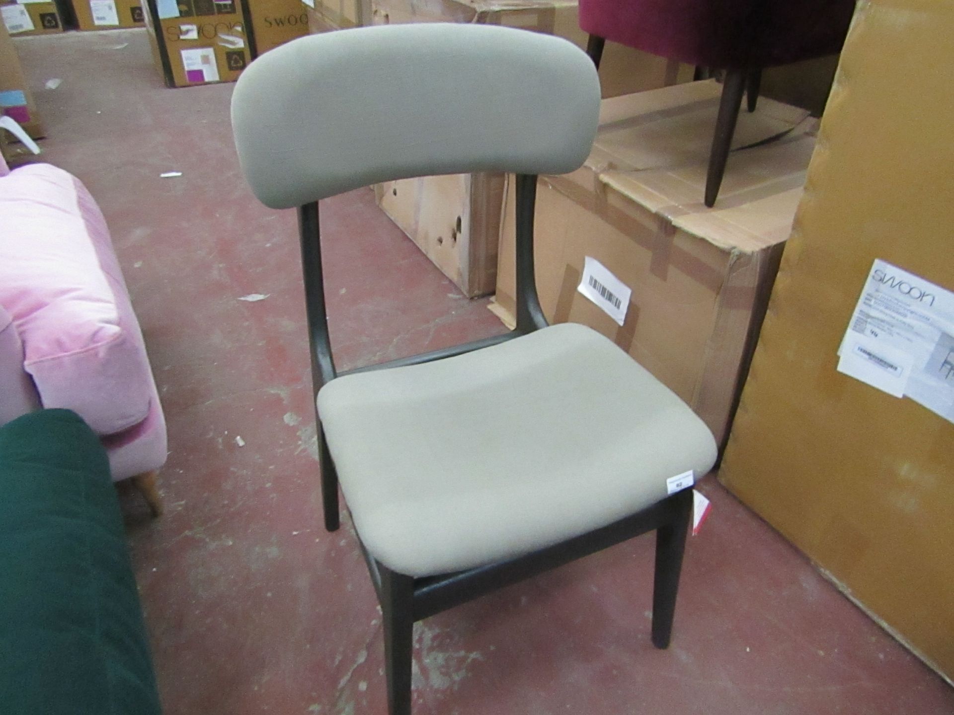 Swoon editions Jaya dining chair in Putty grey, with box, RRP £229, please read lot 0 before