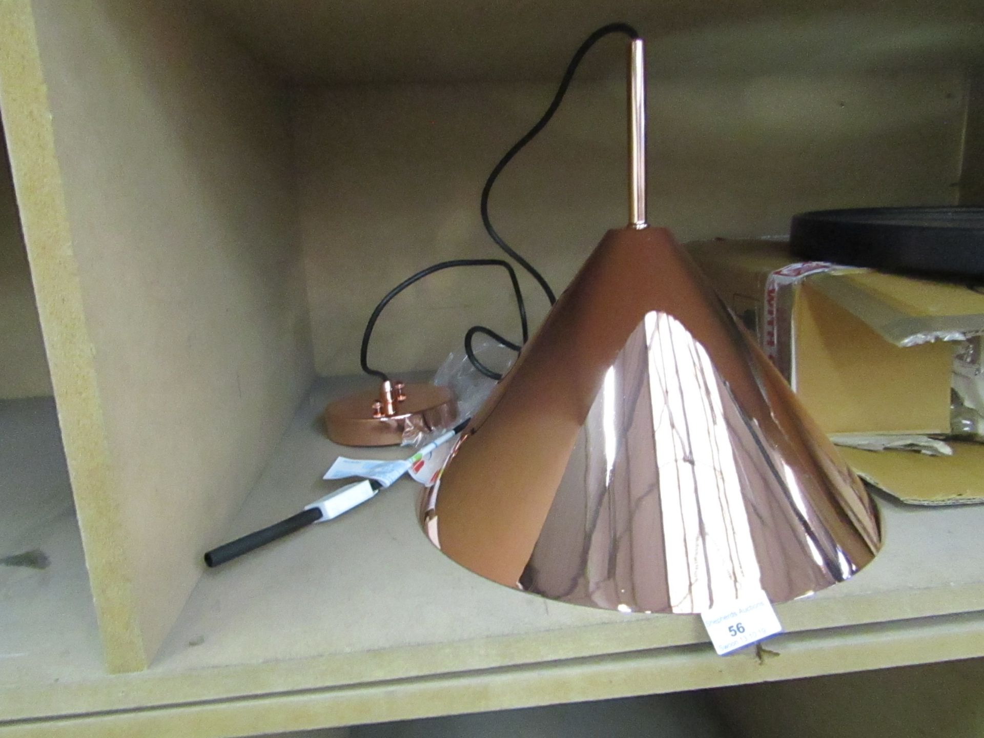 Swoon Joey pendant light in Copper, RRP £79, please read lot 0 before bidding