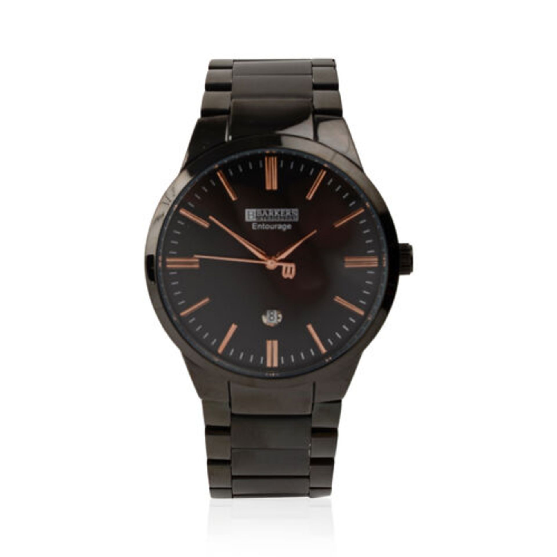 Barkers of Kensington Entourage Black Face with Rose Gold  Men's stylish Watch, new and boxed. - Image 3 of 3