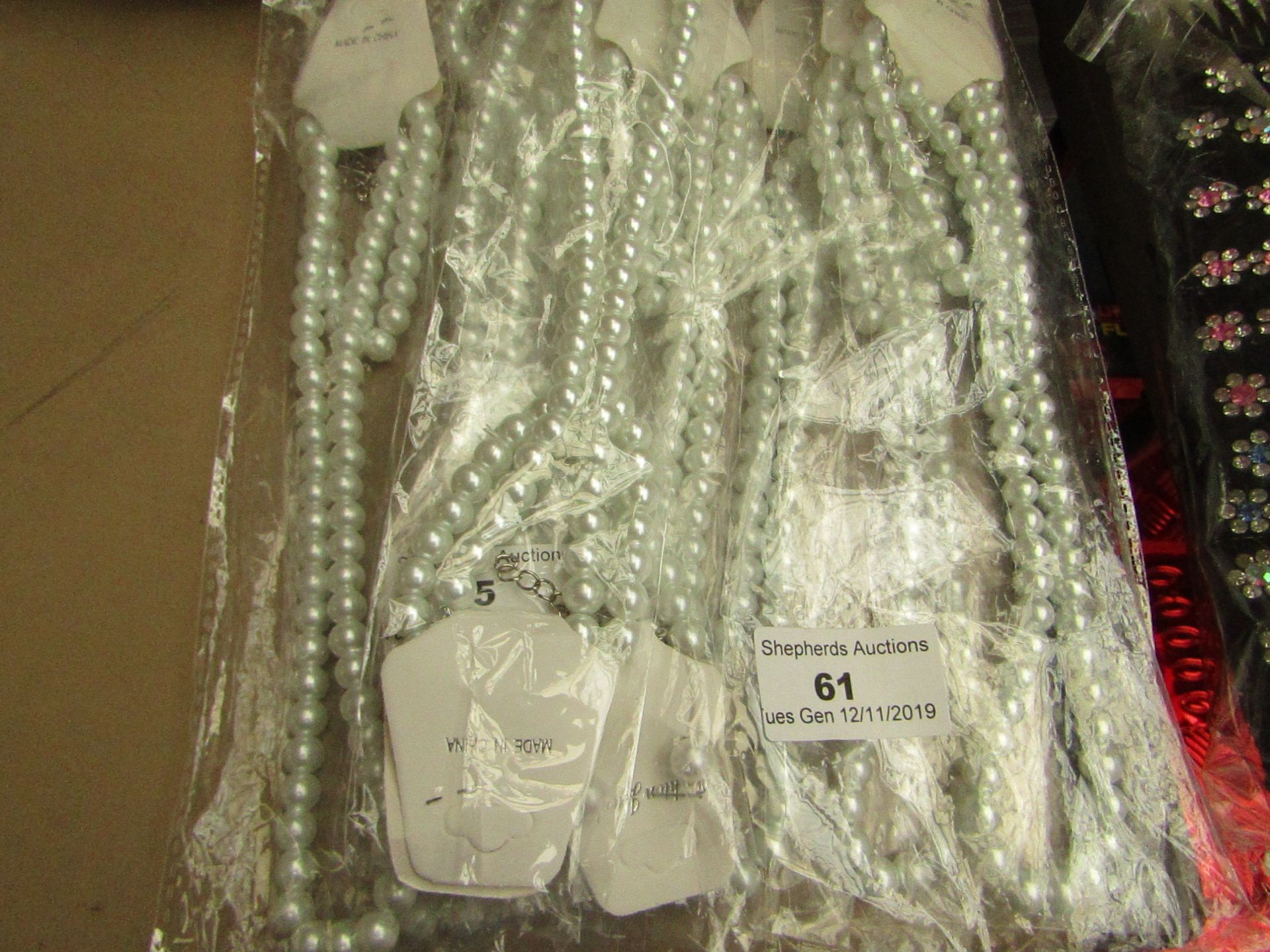 12x Beaded necklace, see picture for design, packaged.