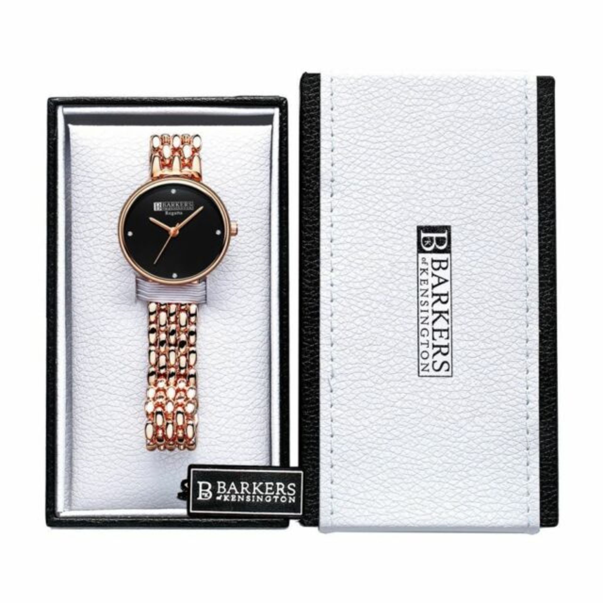 Barkers of Kensington Regatta Black Face with Crystals Women's stylish Watch, new and boxed. - Image 3 of 4