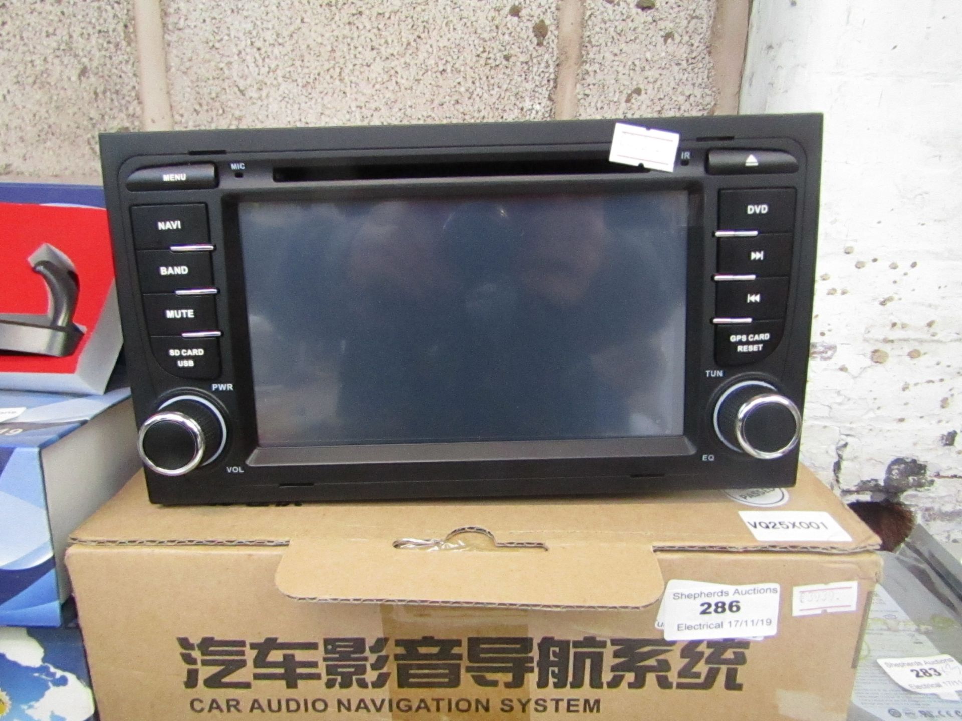 DAB+Car stereo Android 9.0 SAT NAV DVD WIFI for AUDI A4 S4 RS4, untested and boxed. RRP Circa £225: