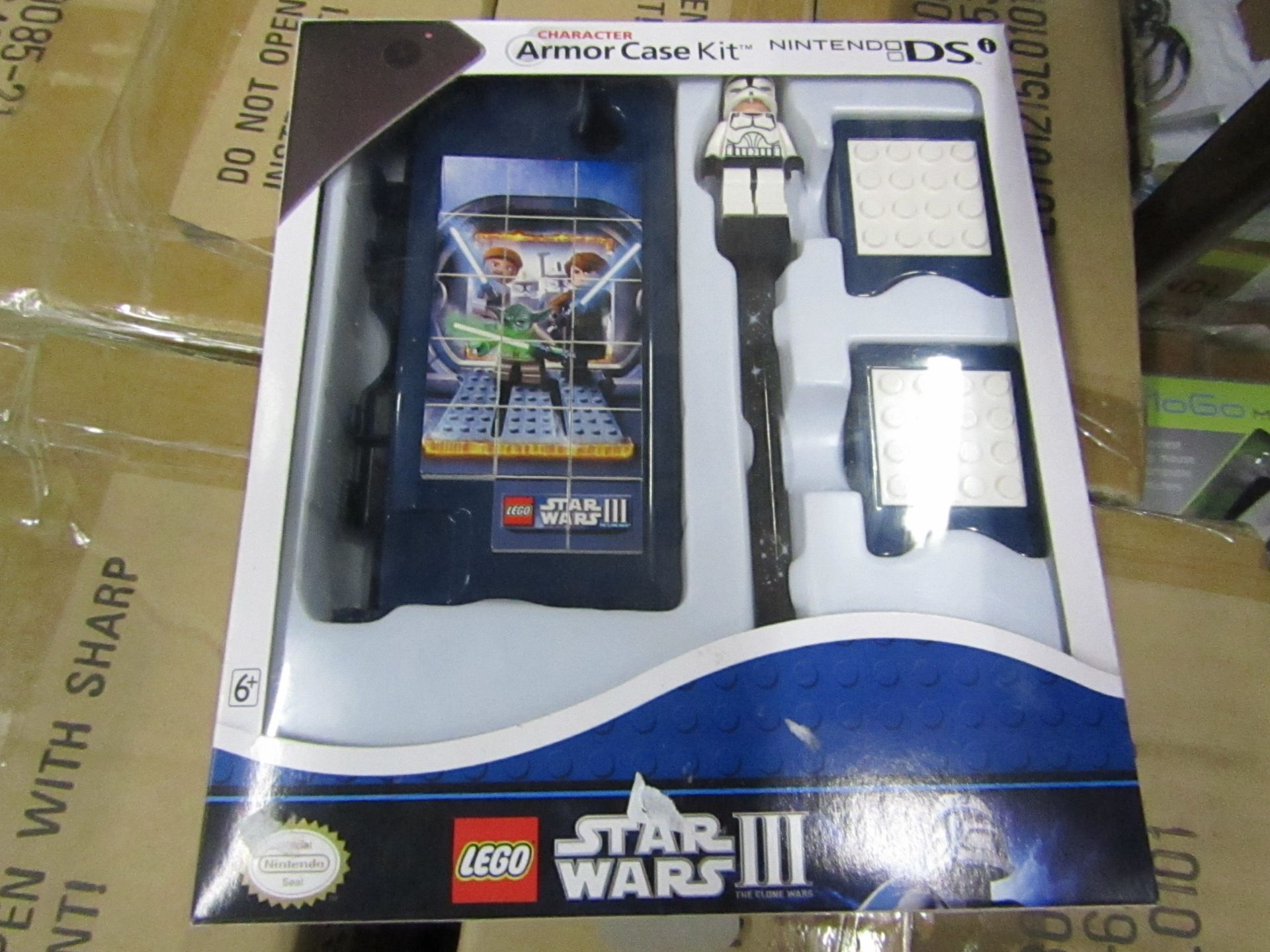 4x NINTENDO DS - Lego StarWars Armor case kit, all boxed and packaged.