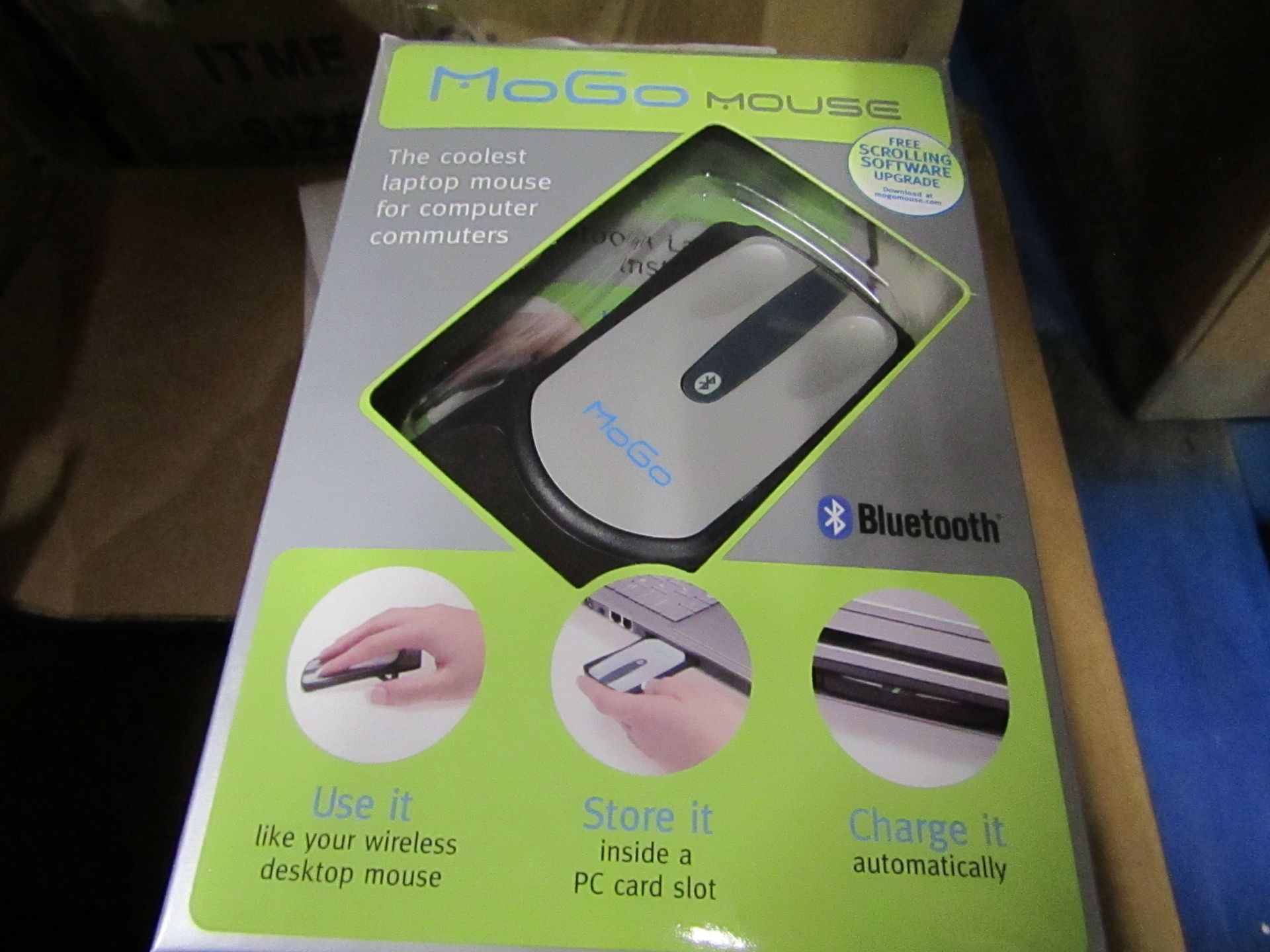 MoGo Bluetooth mouse, new and boxed.