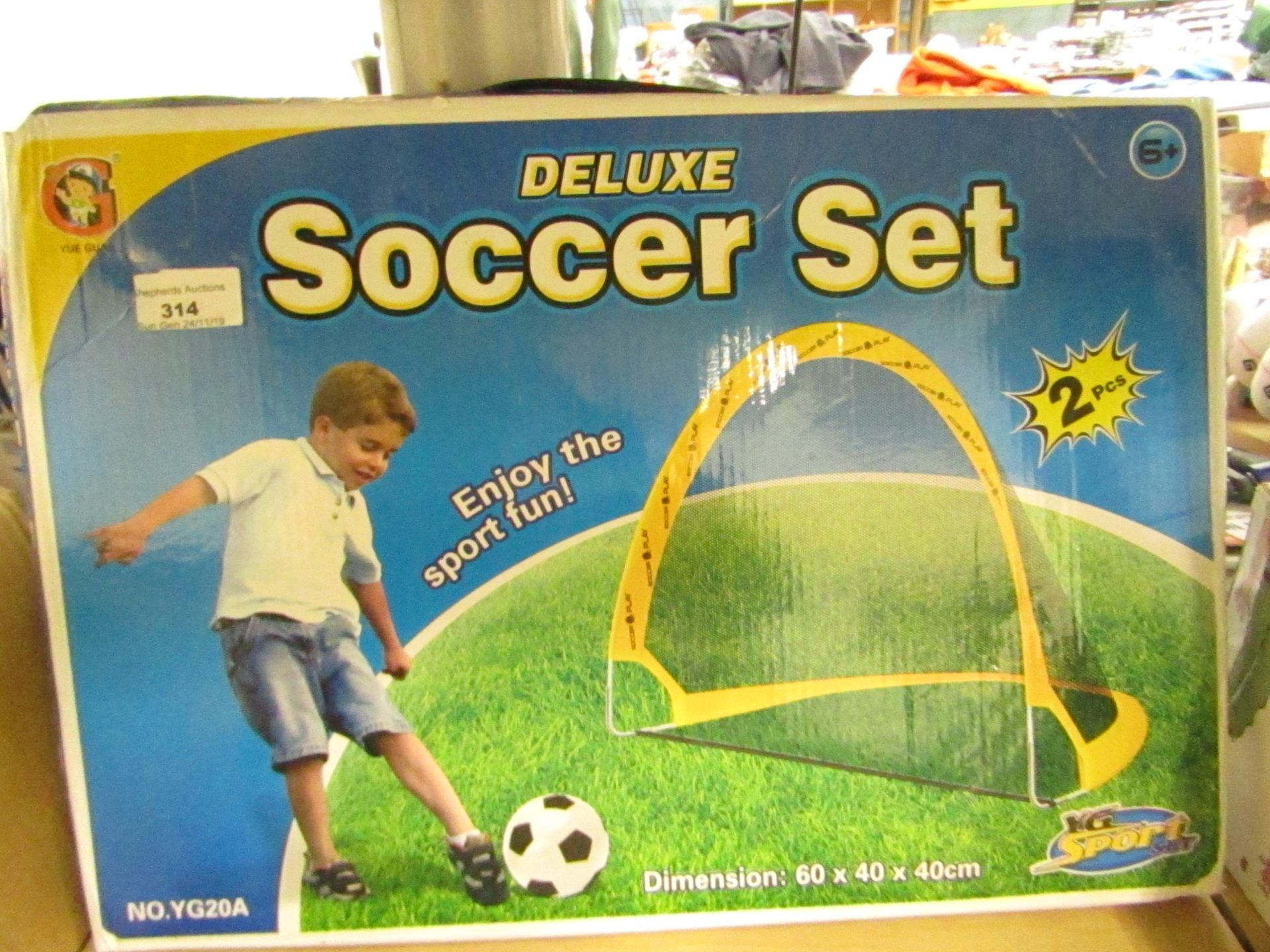 Deluxe Soccer Set. Boxed but unchecked
